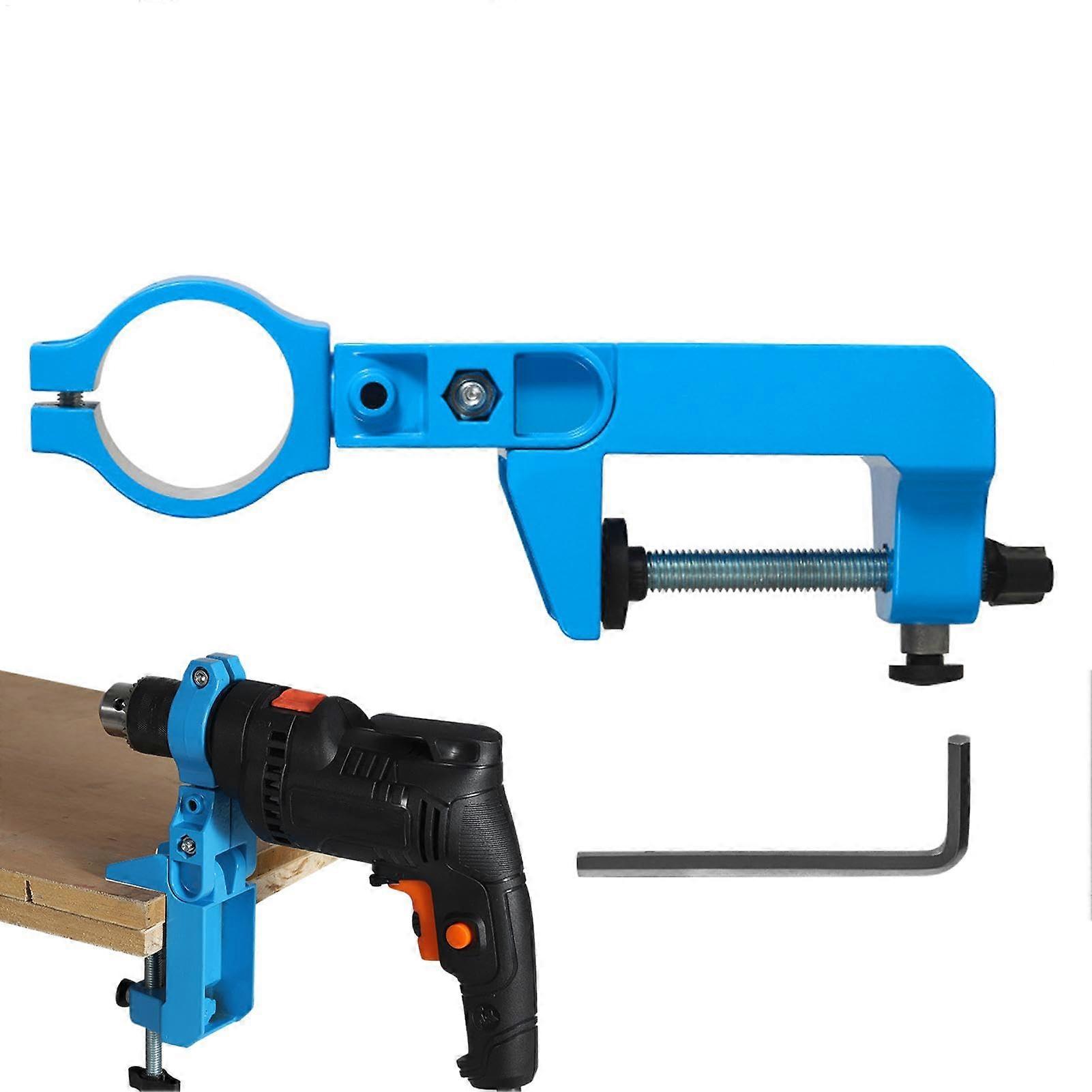 Bench Drill Halter Adjustable Electric Clamp Holder Multi-Angle Stable Base for Workshop Handyman Precision Drilling