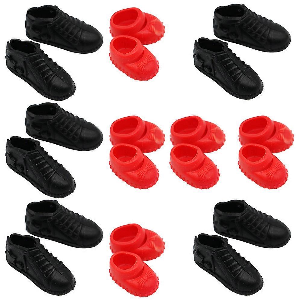 10 Pairs Miniature Shoes for Decoration Assorted Color ABS Material Detailed and Durable