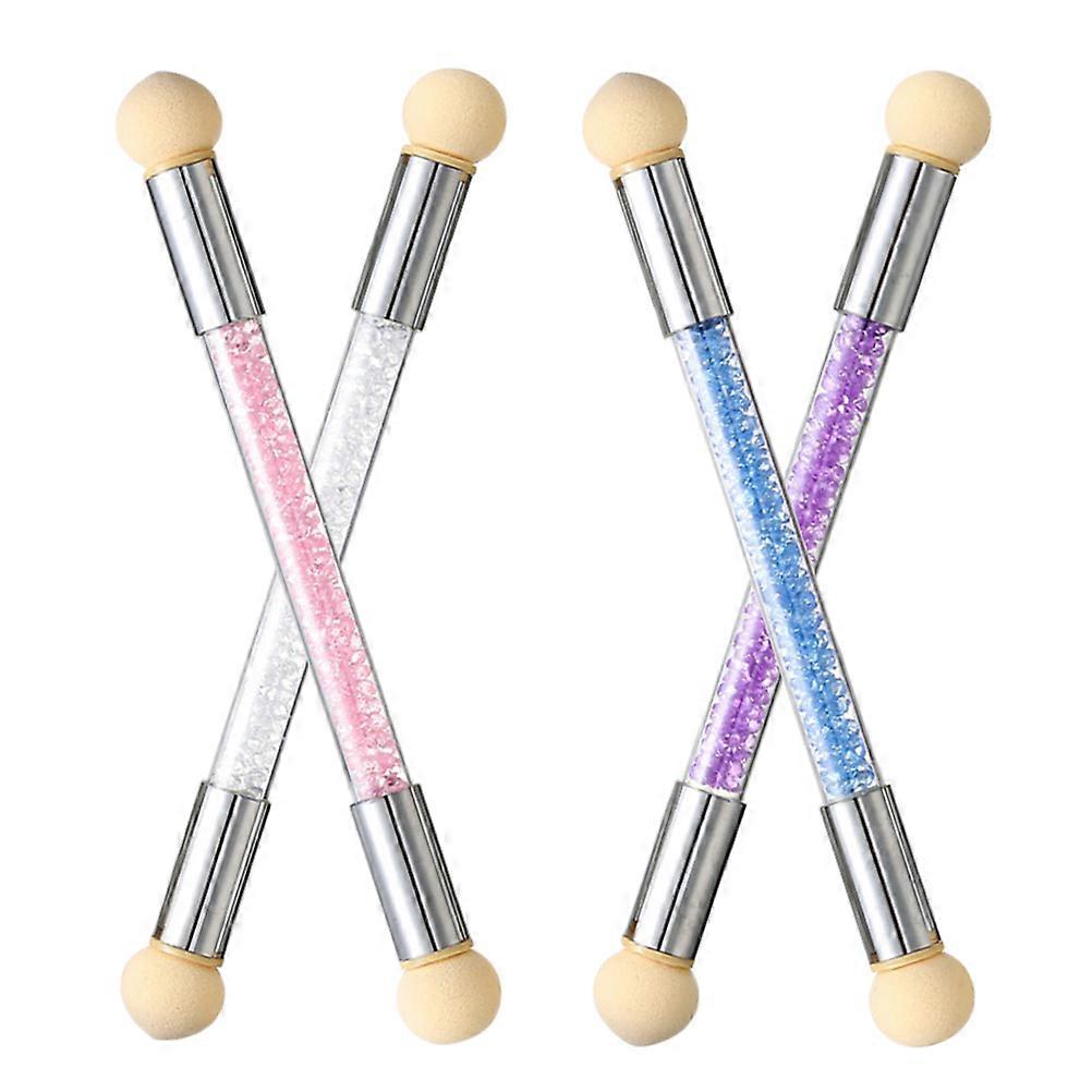 Sponge For Nails Nail Art Tool Salon Plastic Material 4Pcs