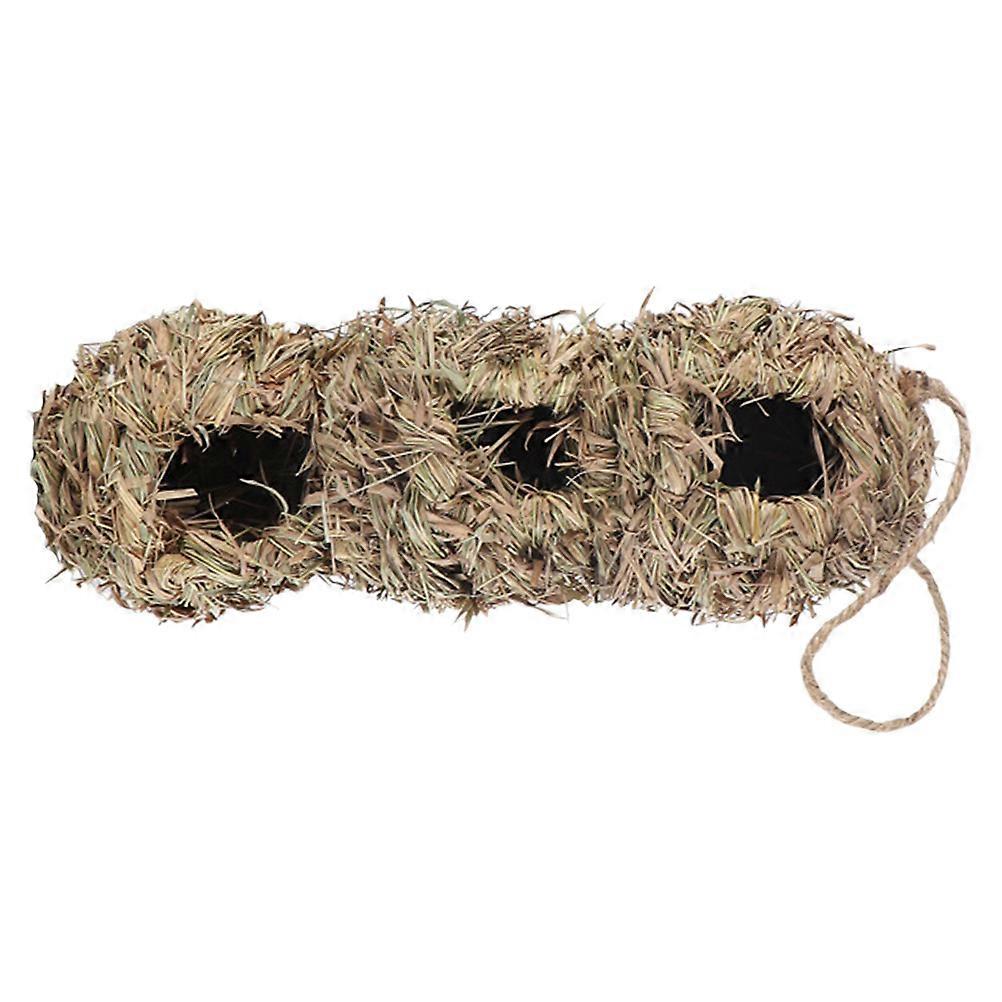 Hanging Bird House 1Pcs Straw Woven Bird Nest For Bird Owners Small Bird Habitat 11.4X3.93X3.93In Easy To Hang