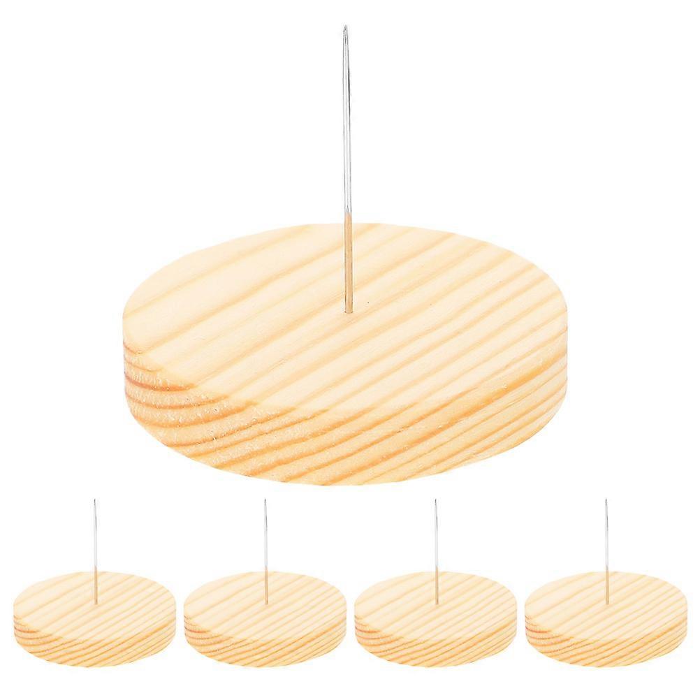 5Pcs Doll Stands Wood Base Felting Doll Display for Animal Dolls