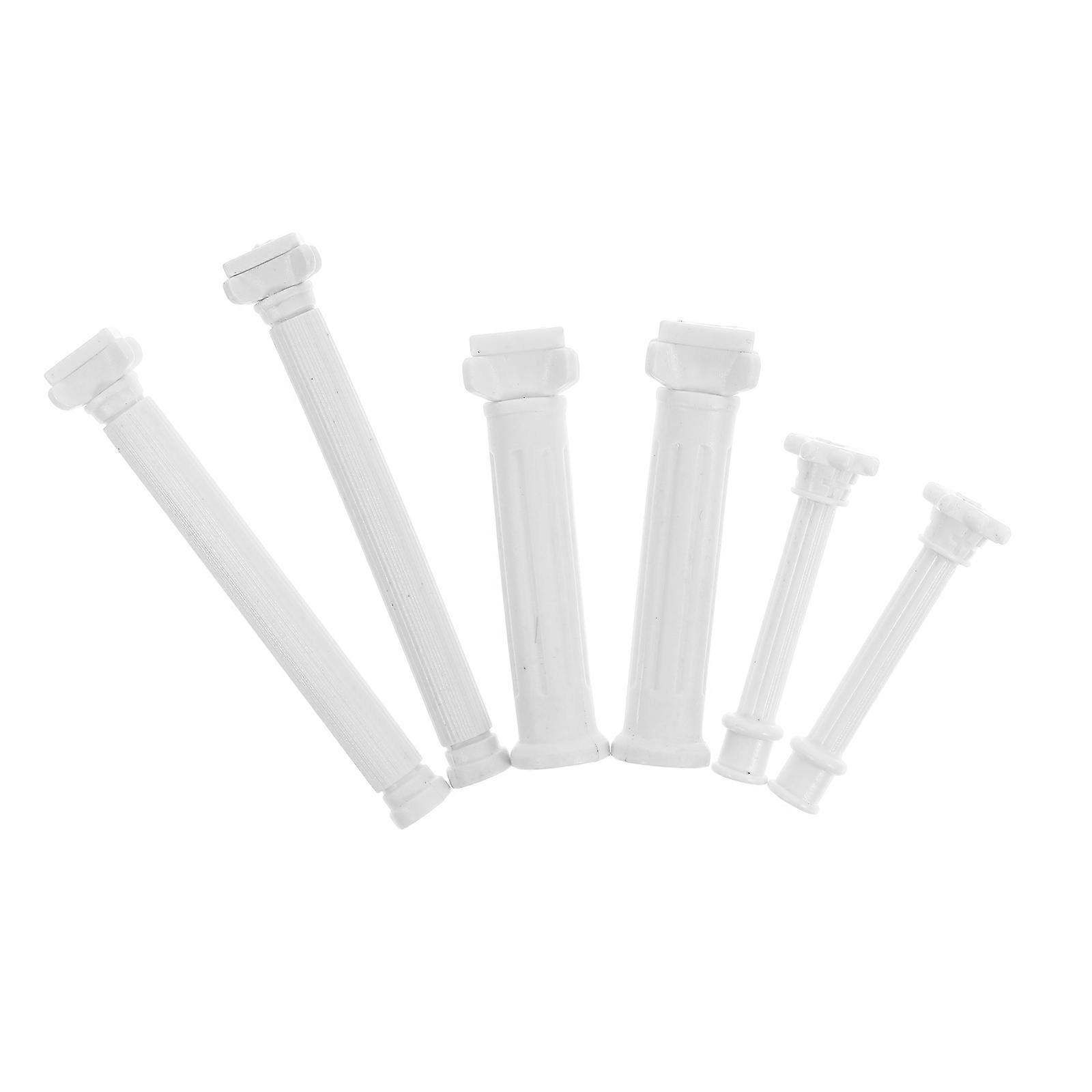 6Pcs Roman Pillars for Sand Table Scenes DIY Building Projects Durable ABS Material