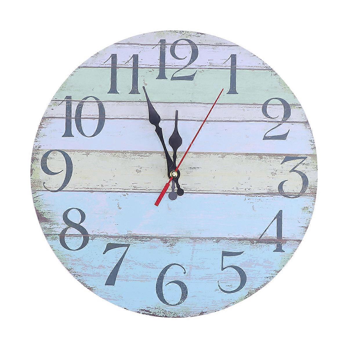 Creative Multi Colored Round Väggklocka Lämplig För Sovrum Vardagsrum Kontor Tid Berättar 3st