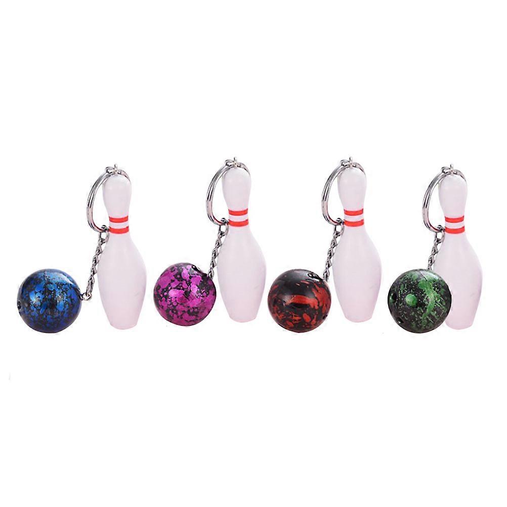 Here's a polished product description for your **"4pcs Colorful Bowling Ball Keychain Sports Pendant"**:
**4PCS Colorful Bowling Ball Keychains –