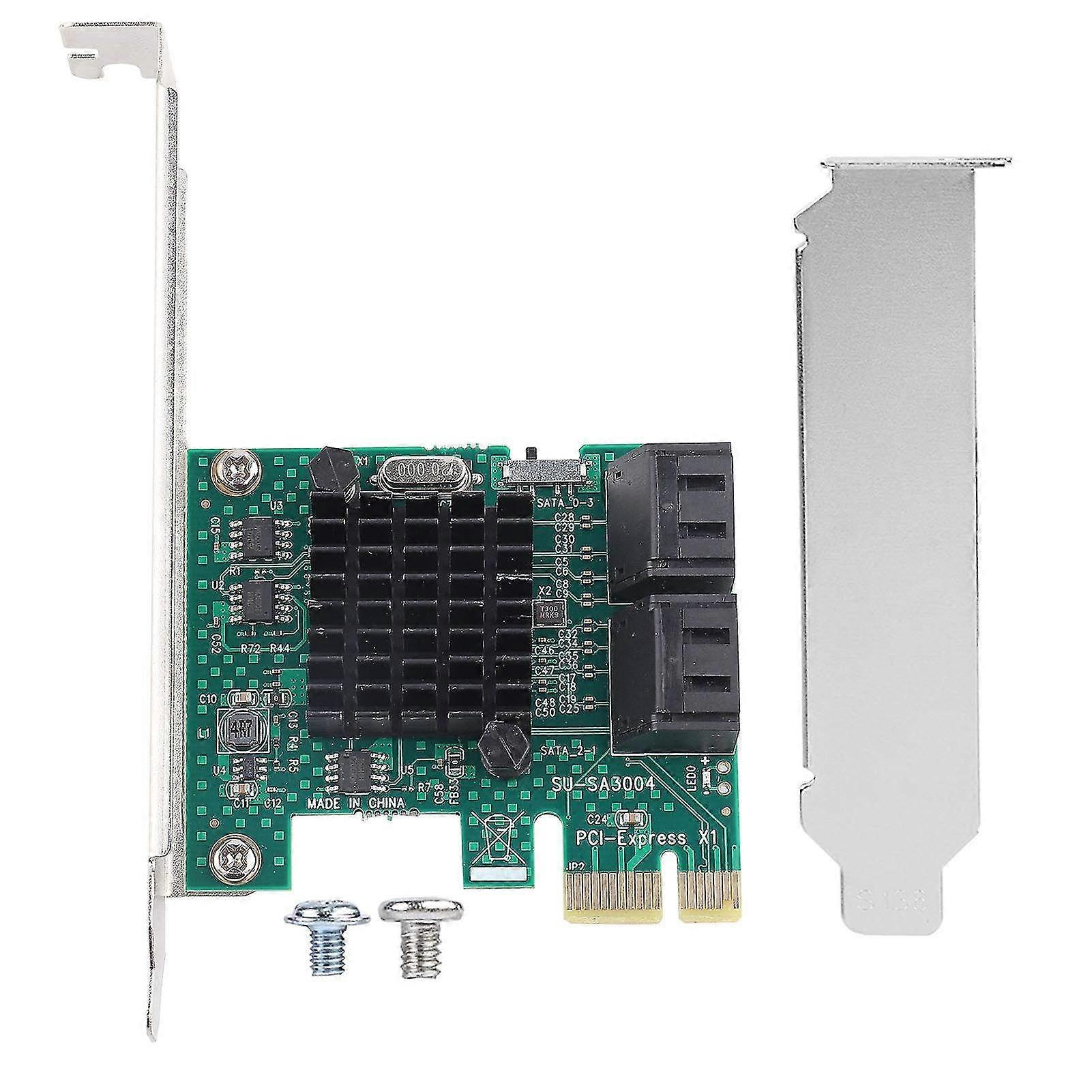 4-Port SATA 3.0 Expansion Card Controller - PCIE Adapter with 6Gb/s Speed for Enhanced Storage Connectivity on Your PC