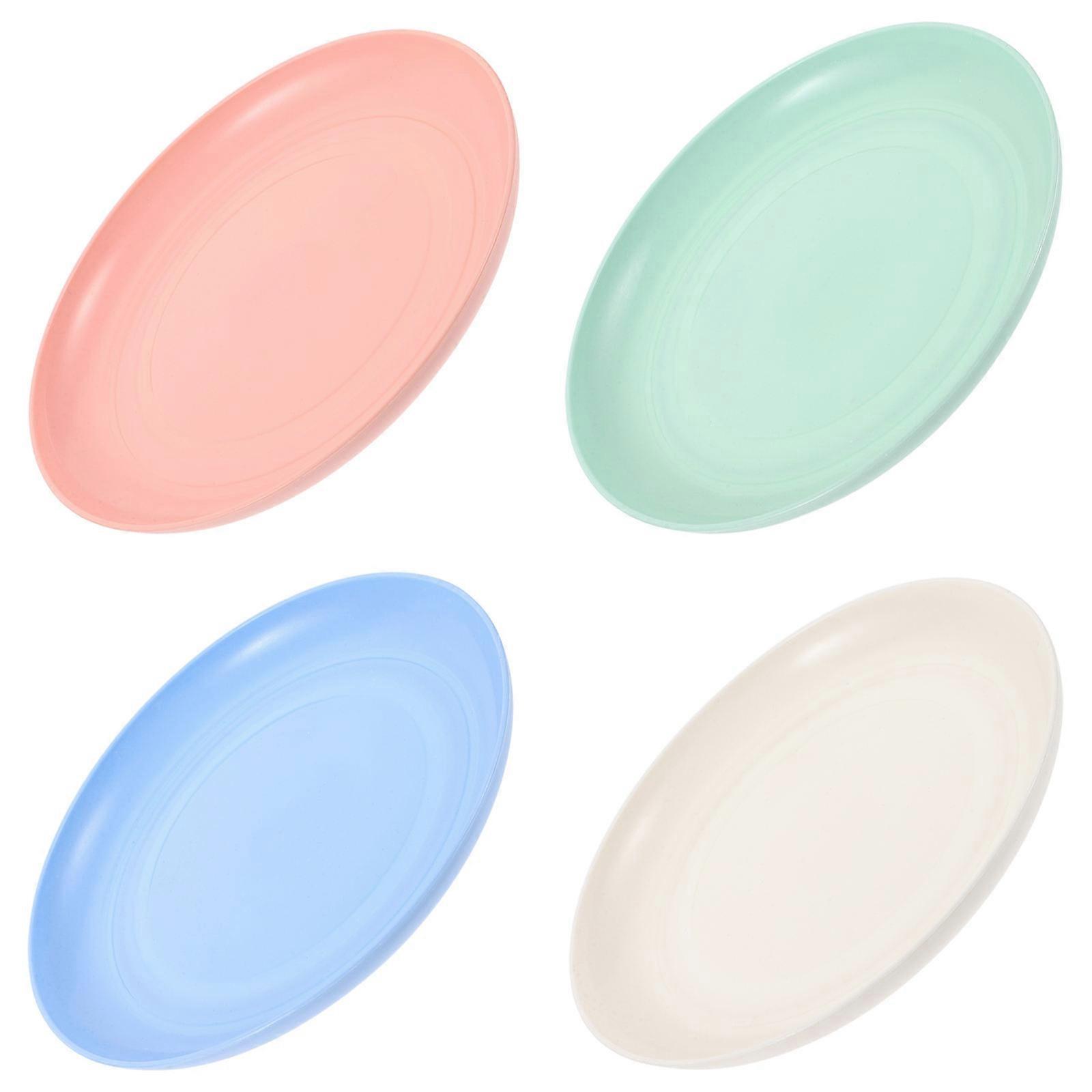 وعاء طعام الأليفة 4 قطع وعاء قطط مسطح للقطط الصغيرة وقت الوجبات تقليل التعب تصميم غير قابل للانزلاق