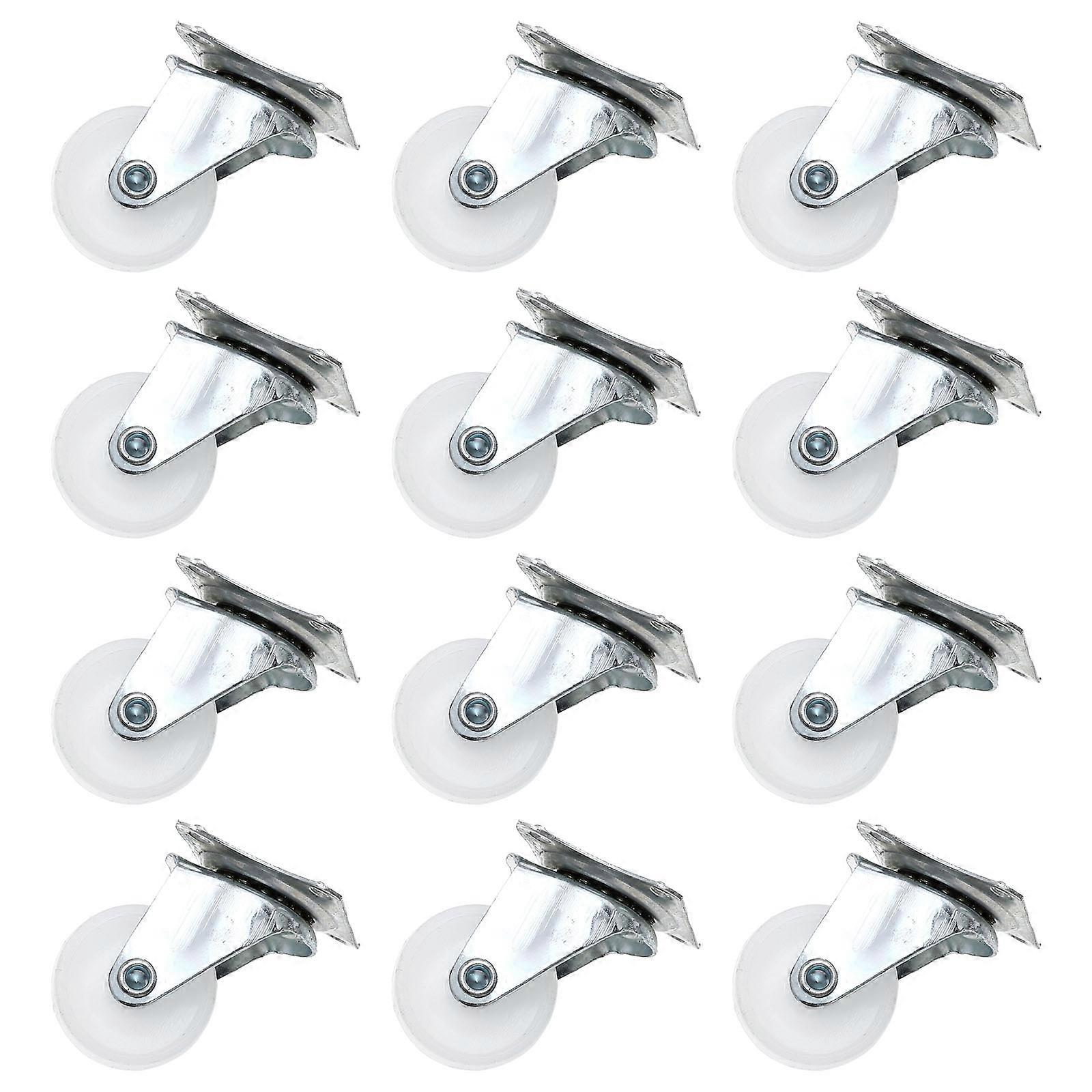 Universal Trolley Wheel 12Pcs Replacement Wheel For Industrial Use 4.5x3.2cm Plastic And Steel Design