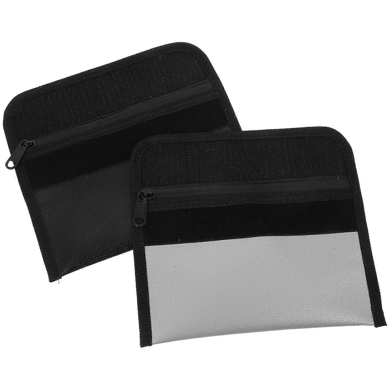 Water Resistant Fireproof Document Storage Bag Assorted Color Perfect For Business Trip And Home Use 2Pcs