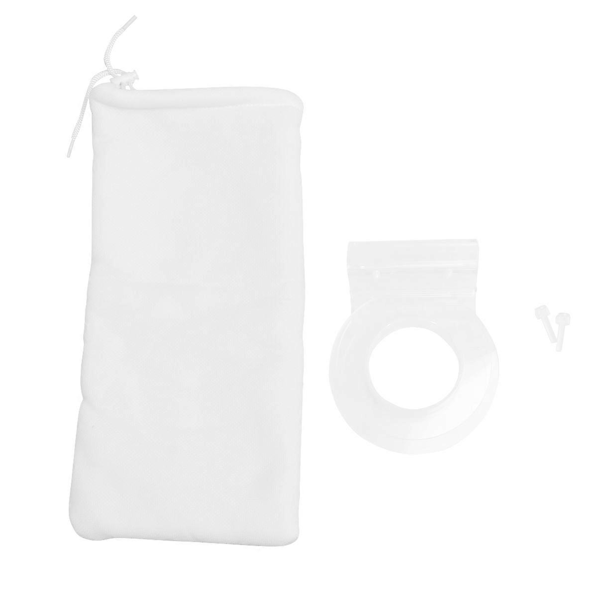 Water Filter Bag For Fish Tank Accessory In White Size 18x35 Cm Garbage Blocking 2Set