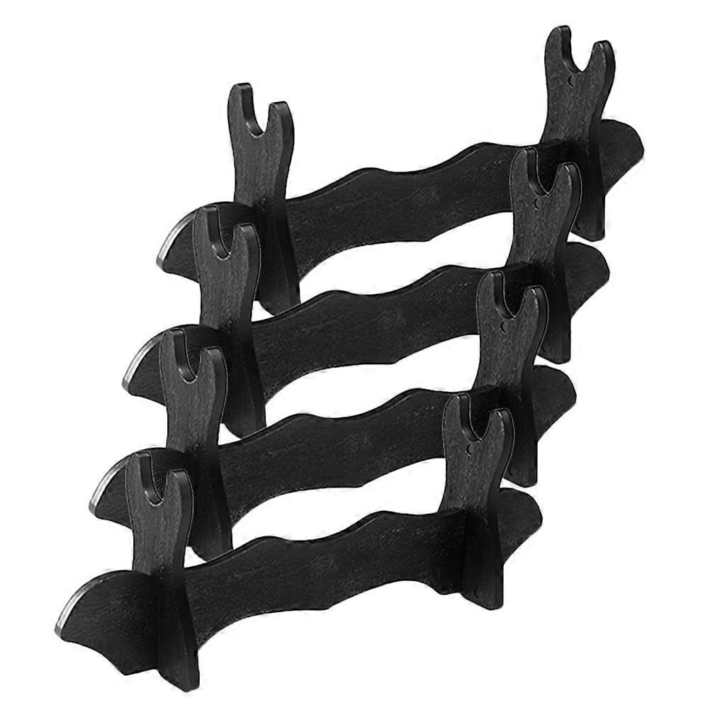 Sword Holder Display Rack For Sword Collectors In Black Color With Simple Design And Durable Material 4Pcs