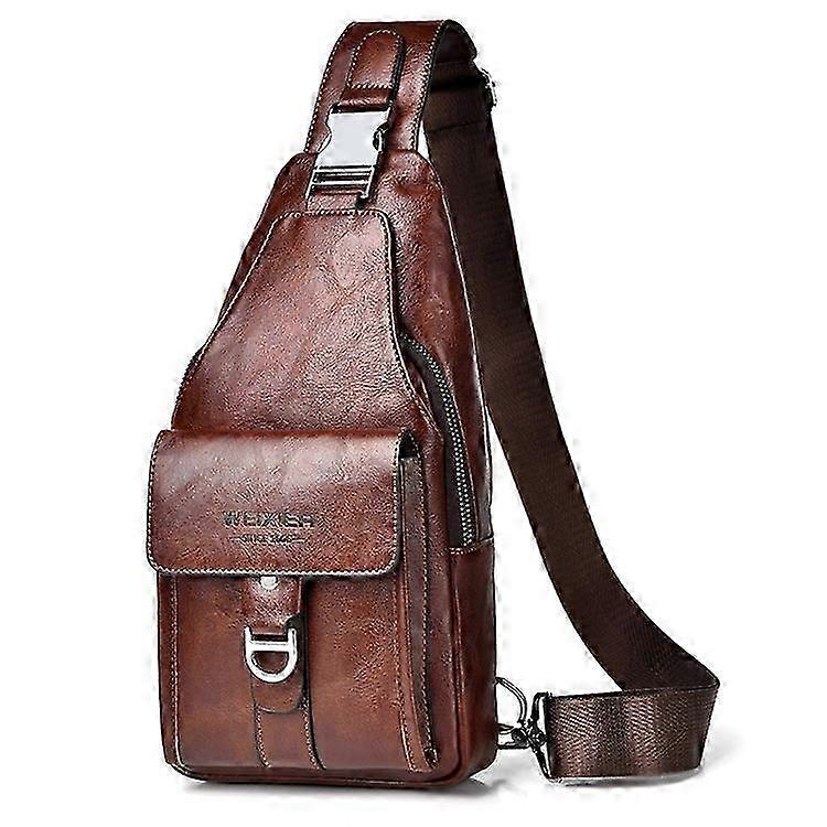 WEIXIER X329 Borsa da uomo alla moda con tracolla singola, idrorepellente e tracolla regolabile