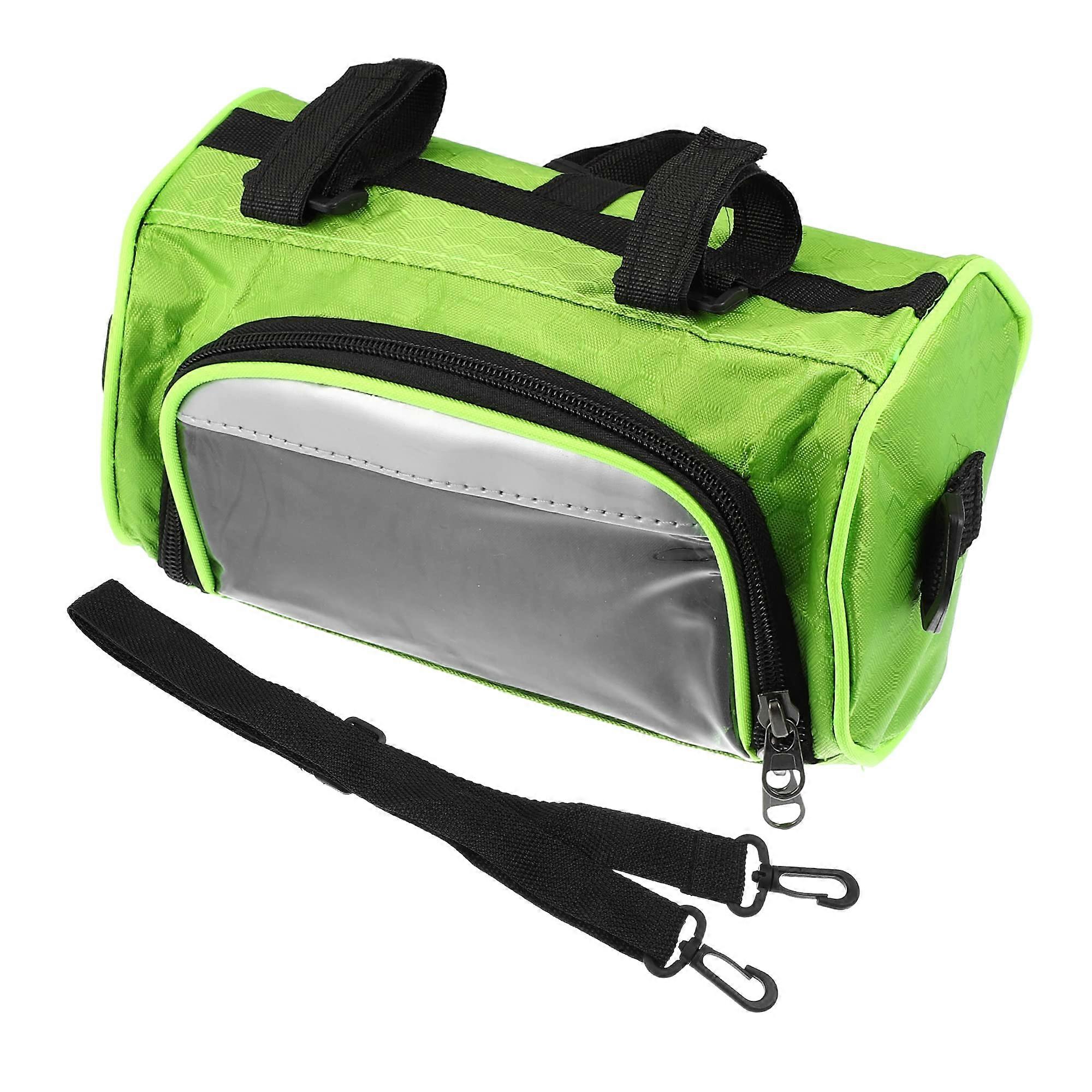 Bicycle Front Bag Handlebar Bag Waterproof Universal Large Capacity Green