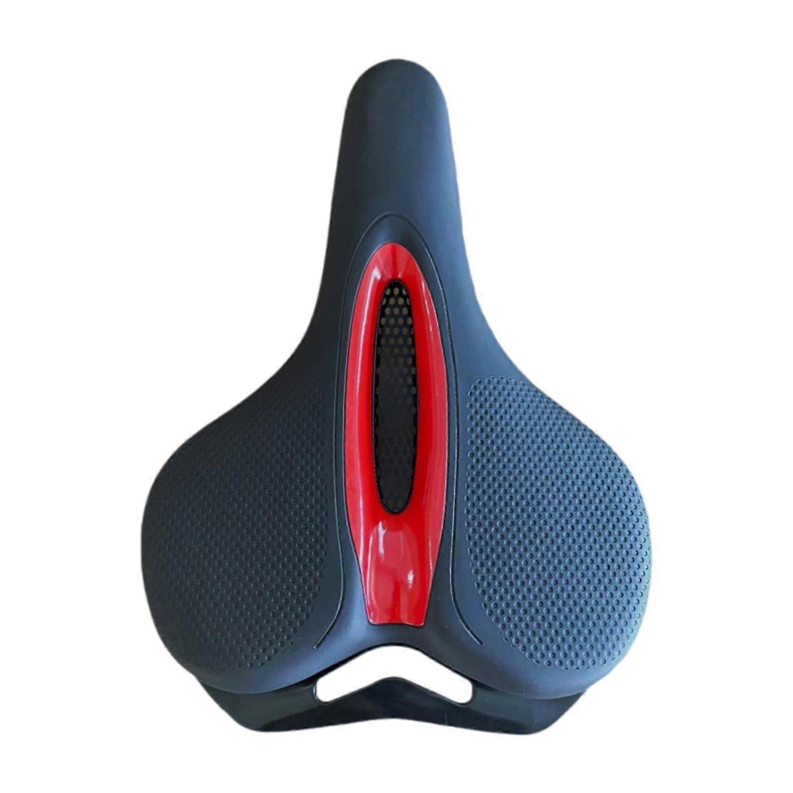 Breathable Bike Seat Cushion for Cyclists, Padded and Durable, Size M, Red, Lightweight Foam Material