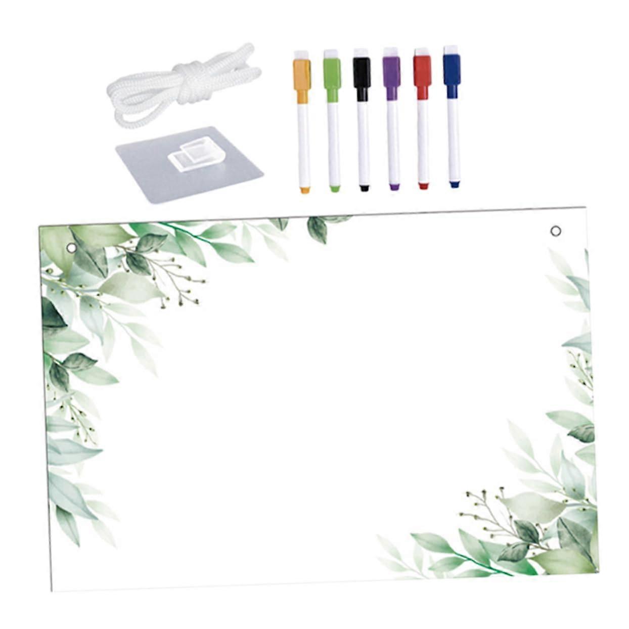 Rewritable Message Board Wall-Mounted Transparent Acrylic Dry-Erase Calendar Board 1-Piece Set Small