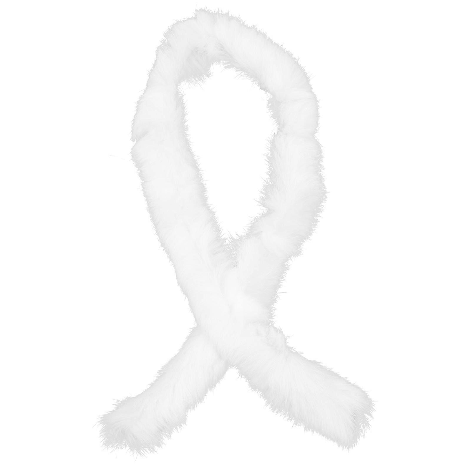 Rabbit Trim Craft Ribbon For DIY Decoration Projects 100x6x4cm Soft White Material 1Pc