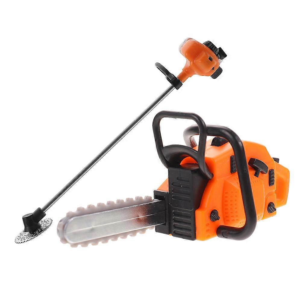 Tiny Chainsaw Miniature Model for Decoration 1Set of Mini Garden Chainsaw