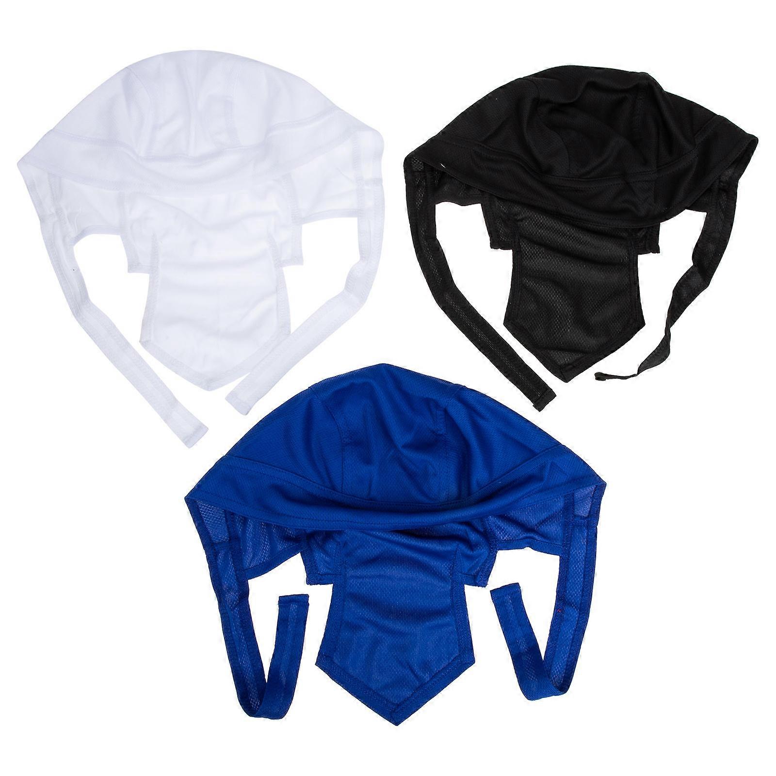 3pcs Breathable Sports Hats for Cycling, Hiking & Outdoor Activities – Comfortable, Non Slip Pirate Style Caps , Black, White