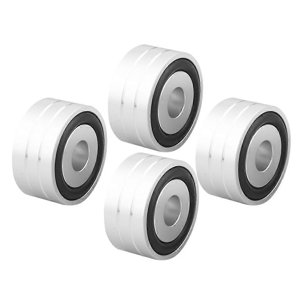 4Pcs Speaker Isolation Feet Amplifier Speaker Pads Non-slip Rubber Rings Vibration Reduction Home Audio Setup Silver