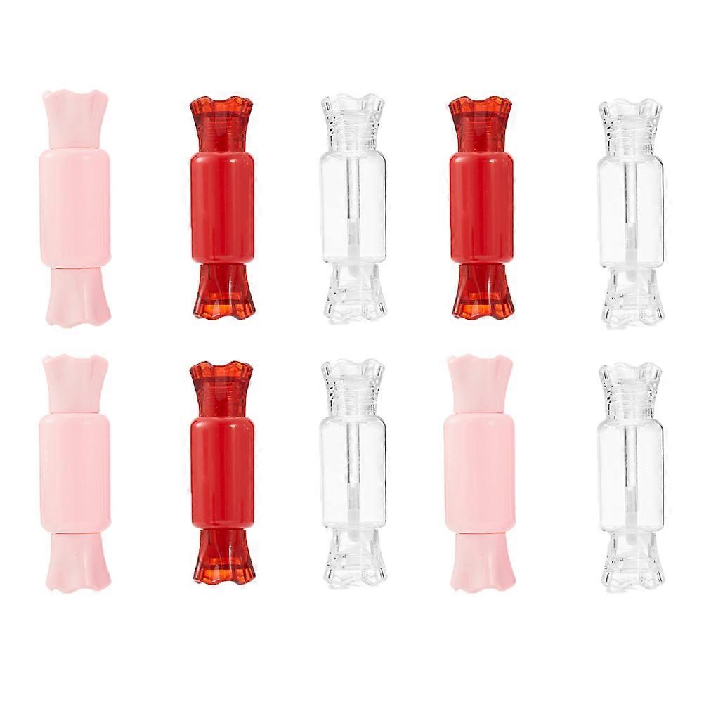 Mixed Color Empty Lipstick Tubes Lightweight Portable DIY Lip Gloss Containers for Travel & Makeup Storage 10pcs Set for Women