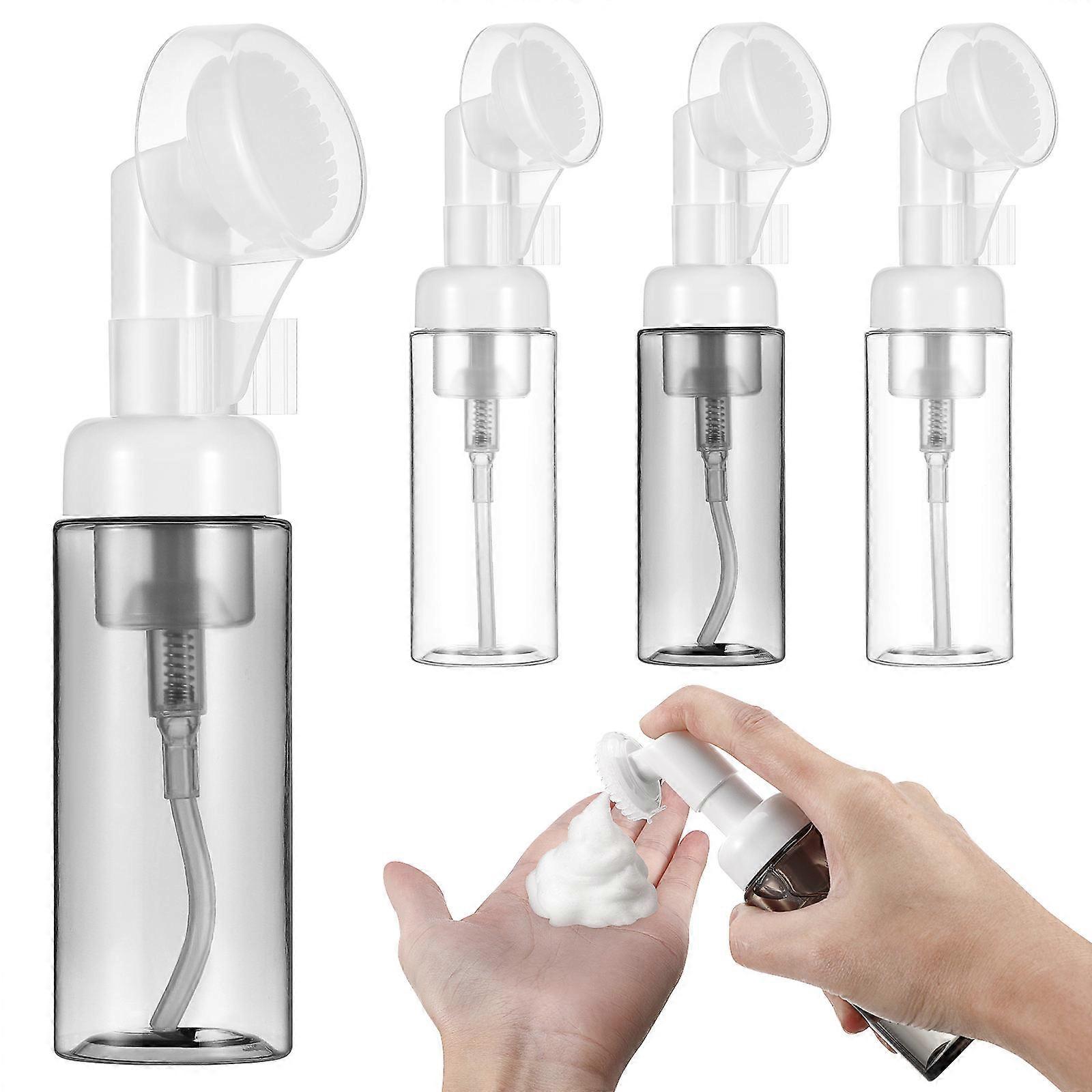 4pcs Plastic Foaming Bottles, Frosted Bubble Dispenser for Facial Cleanser, Shampoo, Shower Gel & Hand Soap – Travel & Daily Use