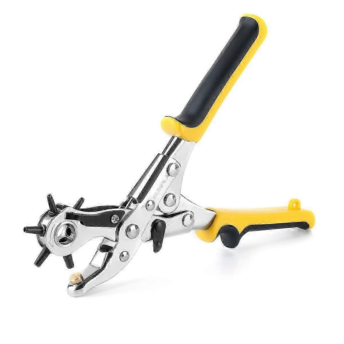 Roterende perforator voor leer Multi-Size, Dimension roterende ponstang Punch met mini-schroevendraaierstang voor messing, voor zadel