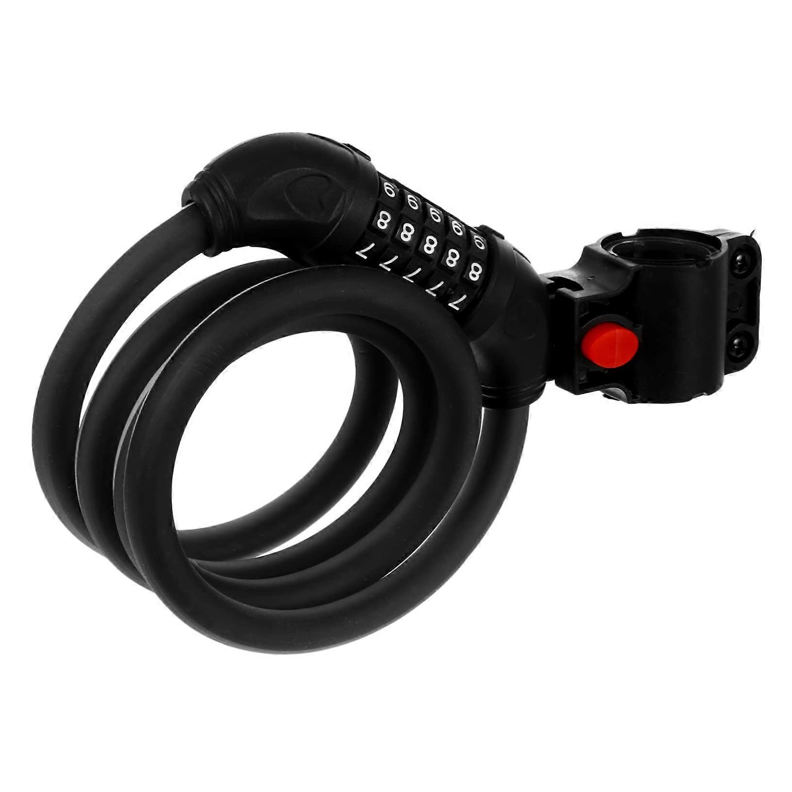 Bicycle Combination Lock Retractable Bicycle Lock Holder Chain Key Control Password Lock Bicycle Lock with Handle Steering Smart Helmets