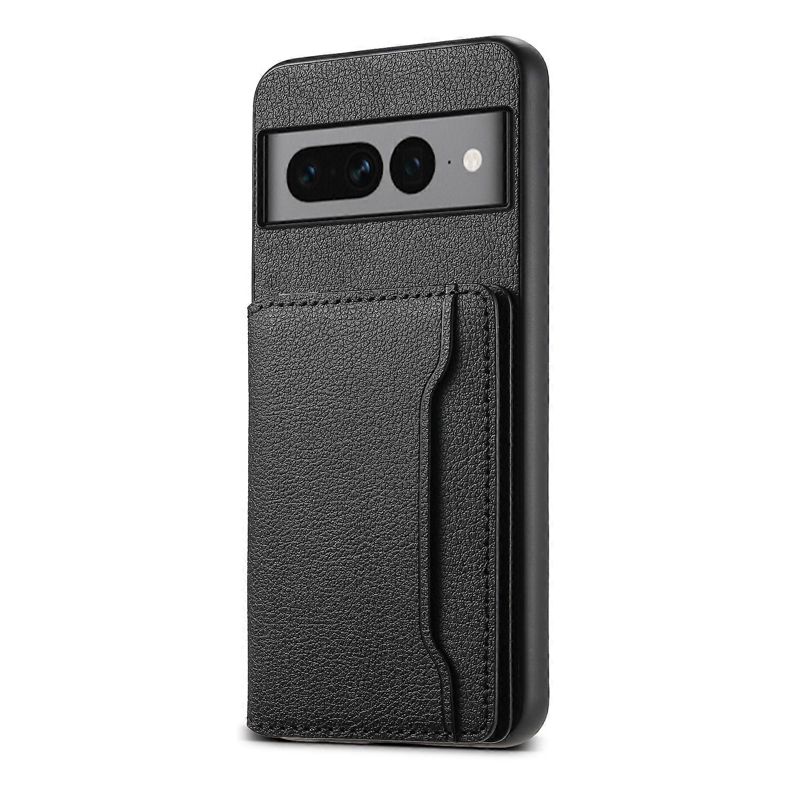 Calf Texture Card Bag Design Full Coverage Phone Case