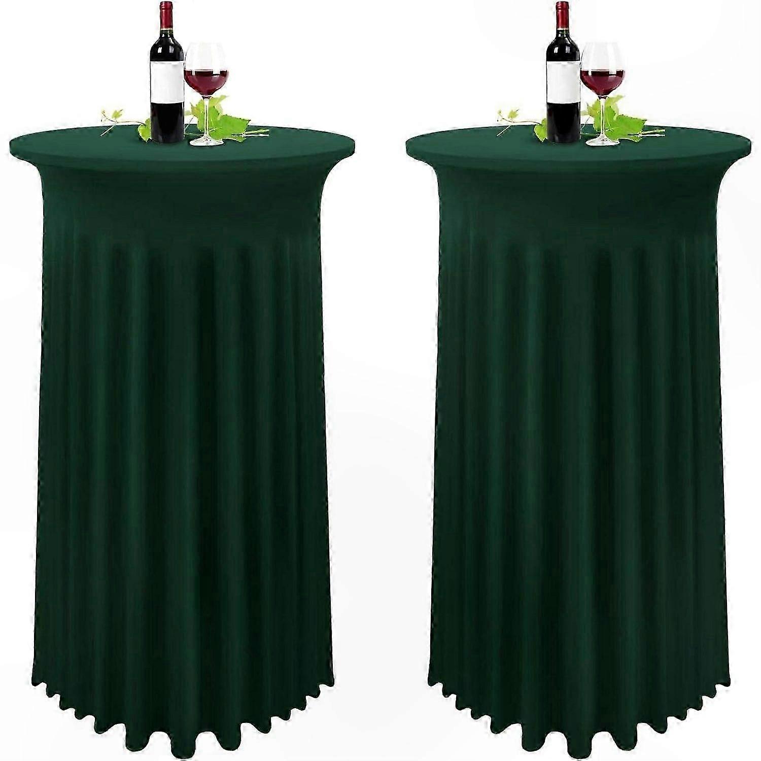 Stretchable Table Covers Set of 2 for  80-110 cm Tables Durable Spandex Protective Cloths Elegant Design