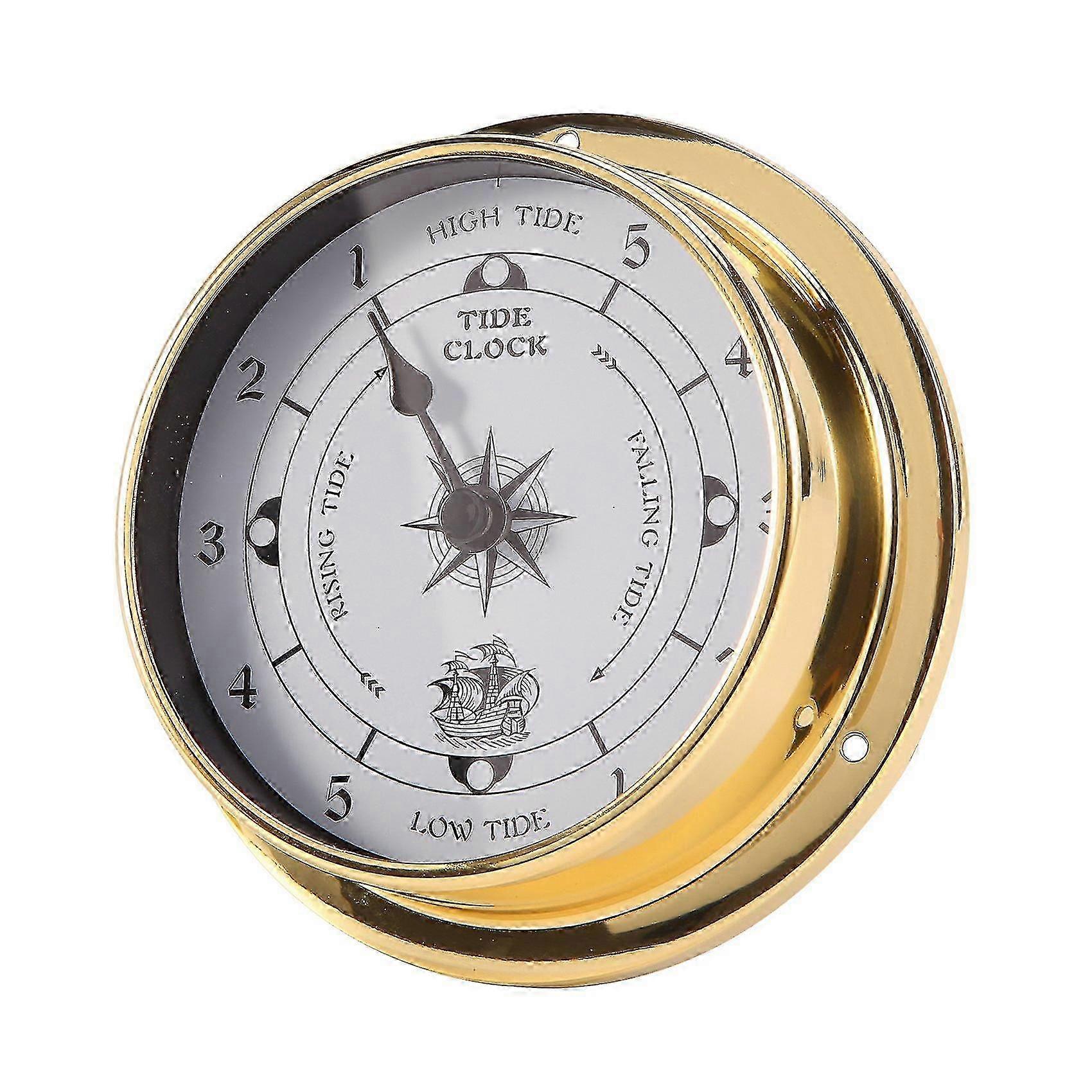 Marine Grade Copper Tidal Clock for Wall Mounting Weather Station Suitable for Boats and Yachts
