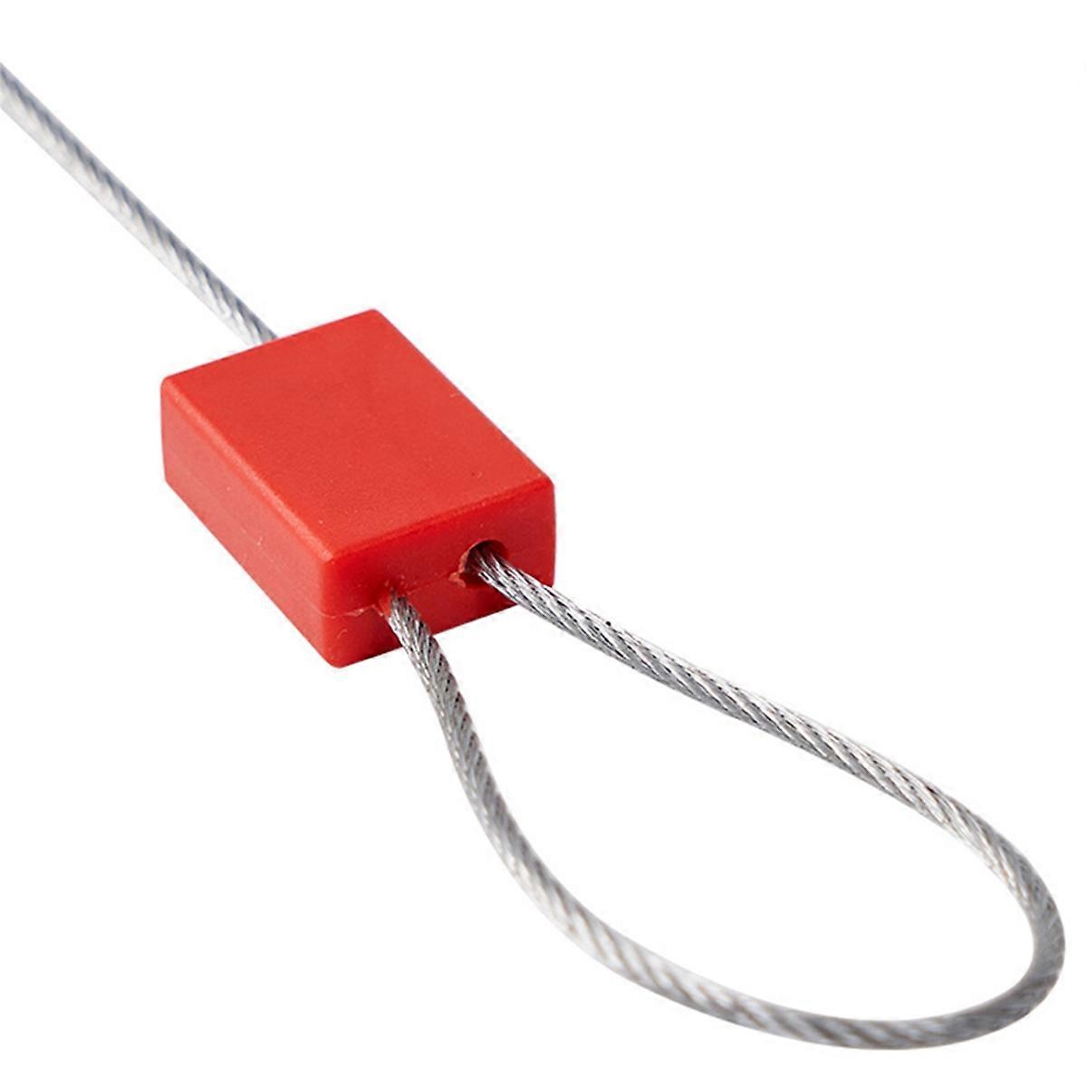 20PCS Square Flat Head Wire Seals 30cm Container Metal Cable Tie Steel Self-Locking One-Time Seals