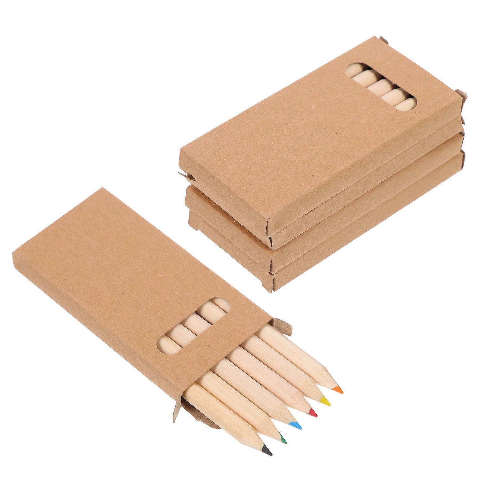 Kids Pencils 20 Boxes Suitable For School Light Brown Comfortable Grip