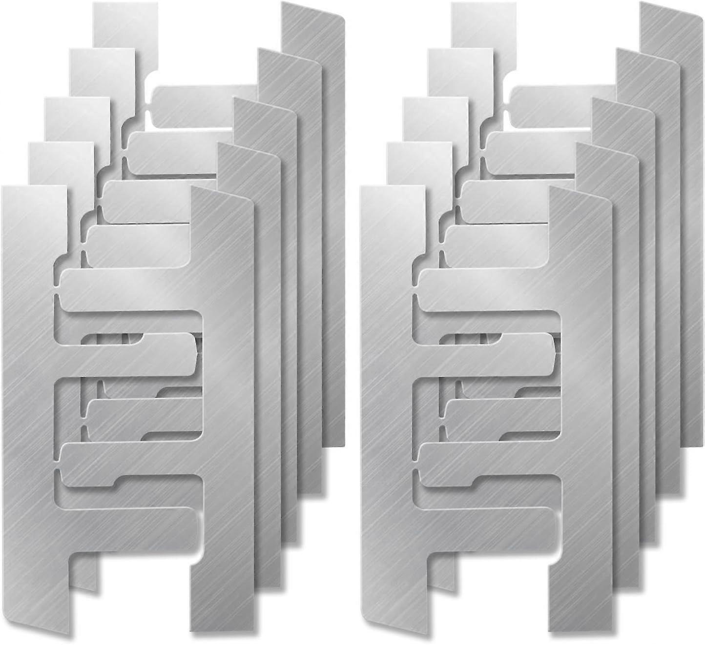 10 Pack Electrical Box Brackets with F Clips - Grip-Lock Old Work Switch Box Mounting Straps and Bracket for use with boxes with plaster ears