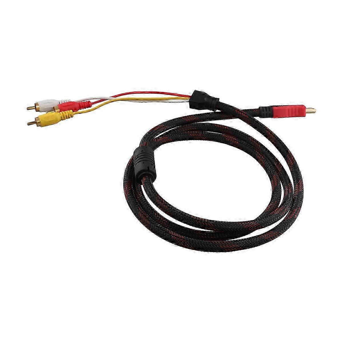 Video Audio AV Component Converter Adapter Cable for HDTV: 5Ft to 3 Conversion for US HDTVs