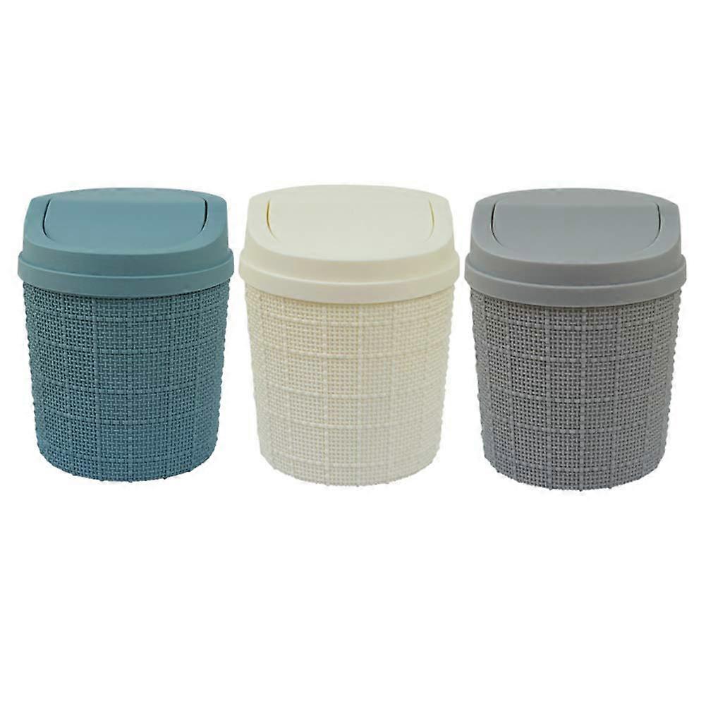 Caixote do lixo de mesa com tampa flip-top para a casa de banho