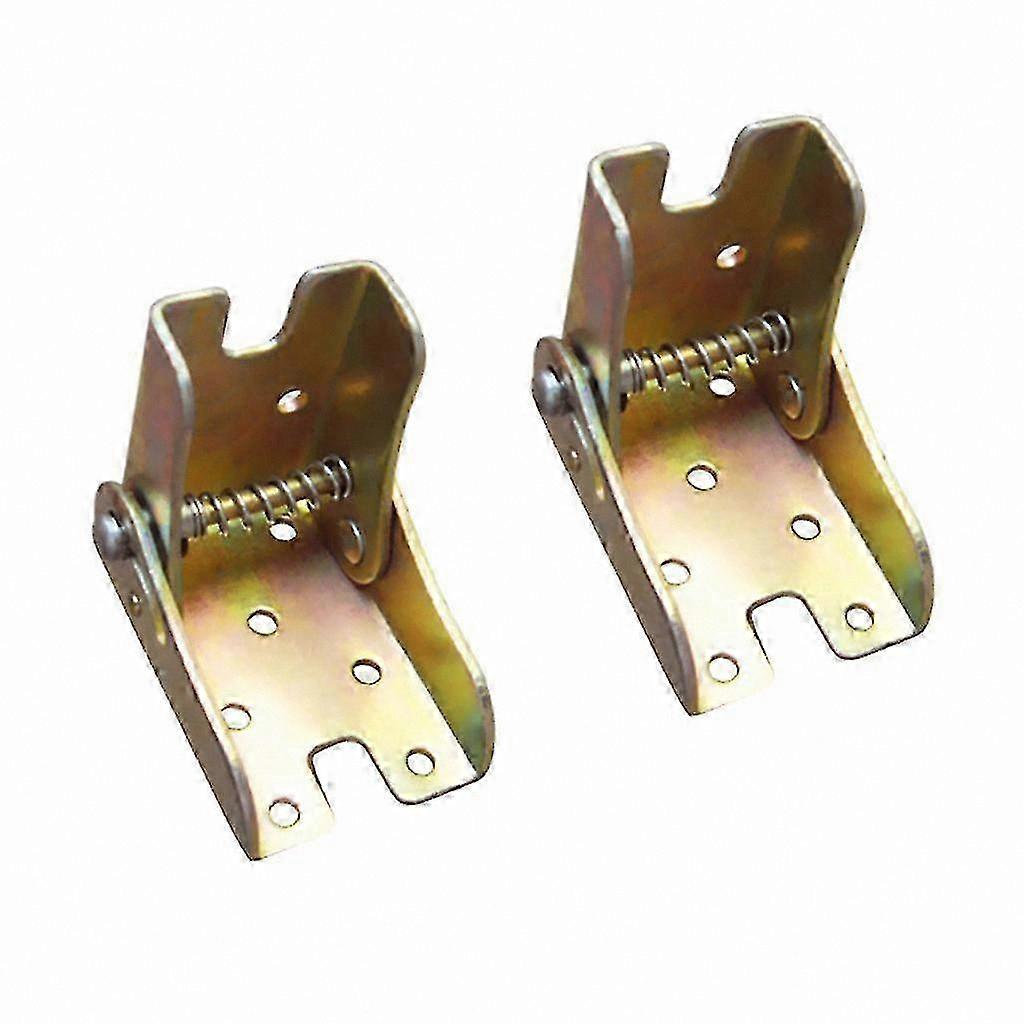 2-Pack Adjustable Folding Brackets for Table Bed Leg Support Hinges with Self-Locking Feature