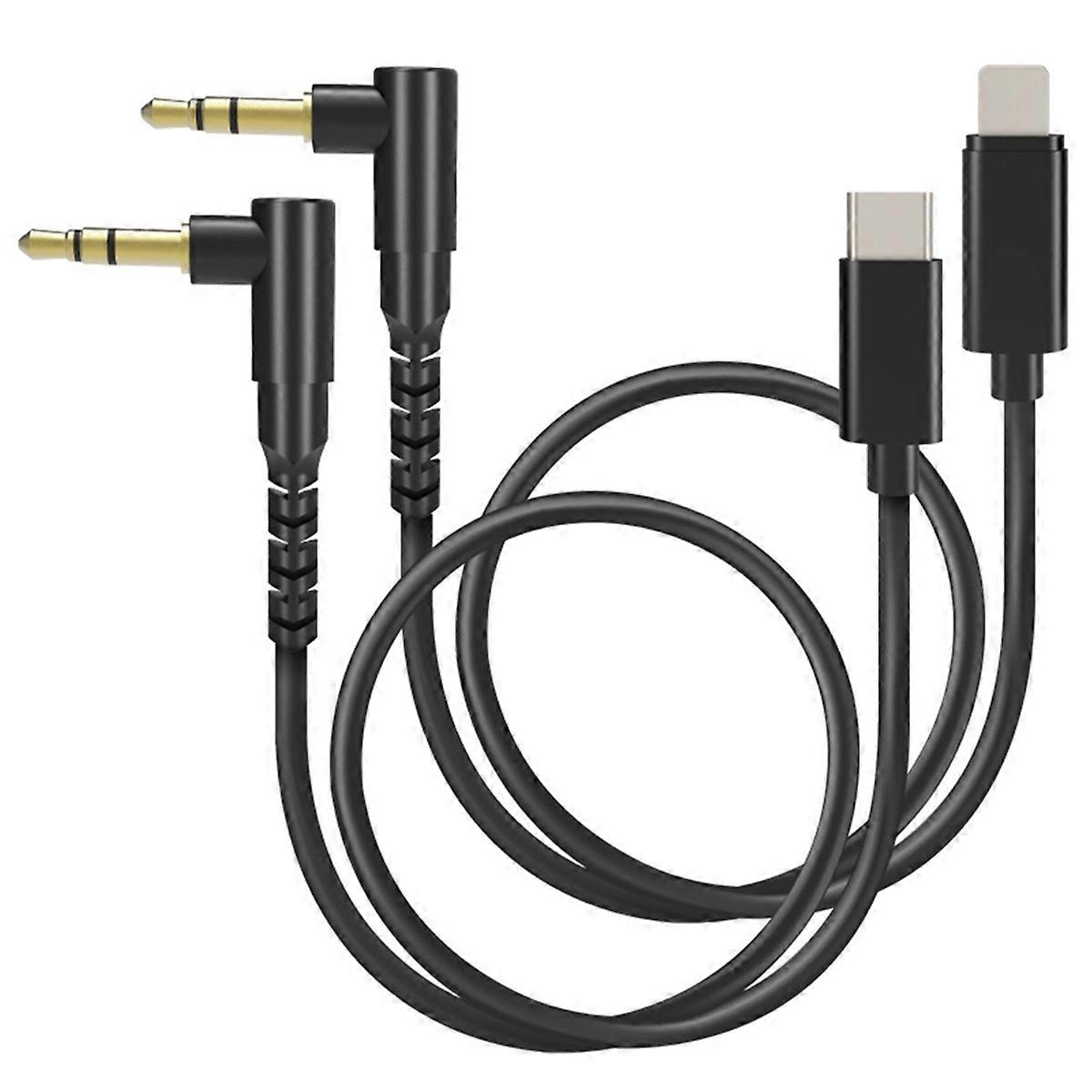 Audio Cable Male to Male TRS to USB C+TRS to for interface