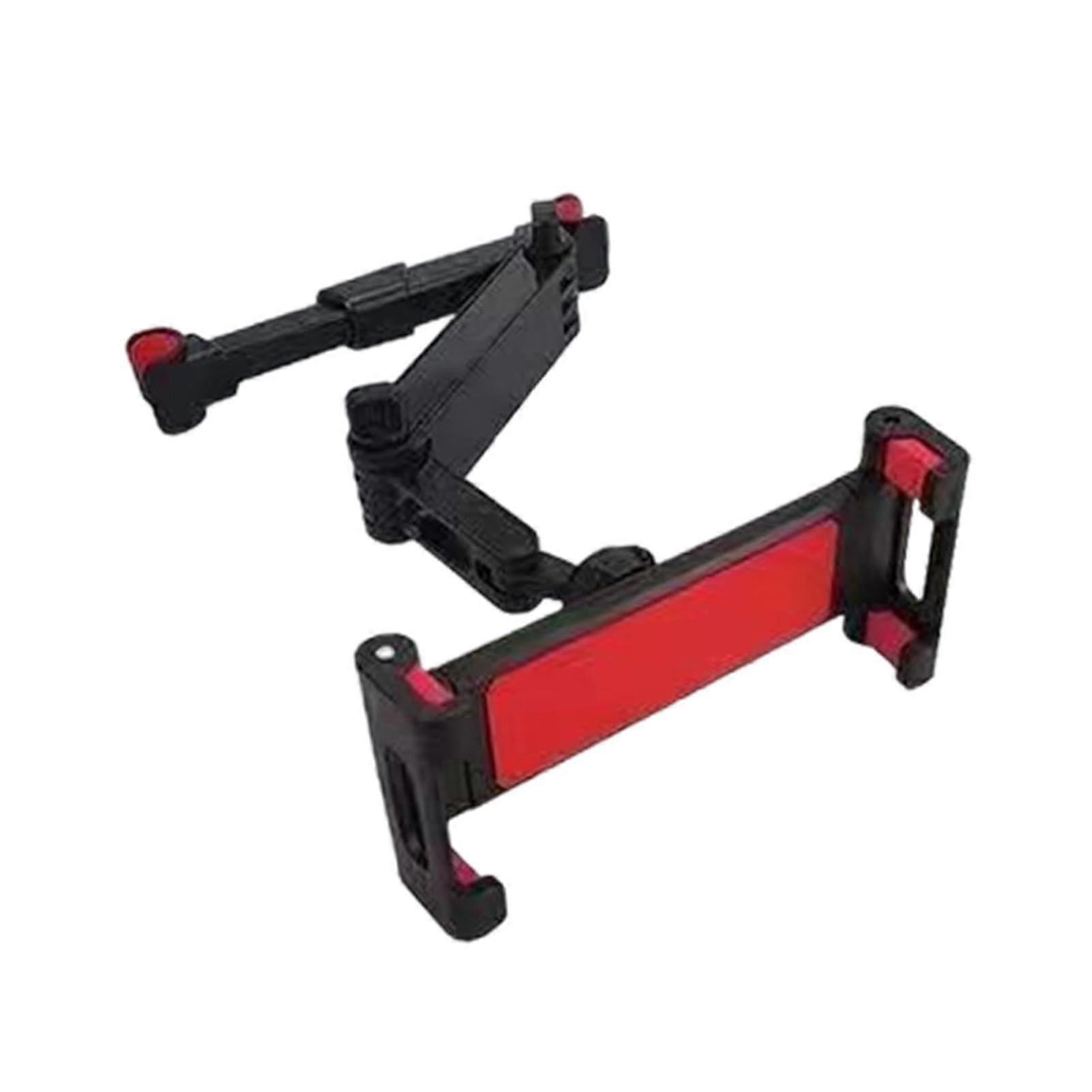 Headrest Tablet Holder for Car Back Seat, Adjustable Multi-Angle Mount for Tablets, Black Red, Compatible with All Tablet Sizes