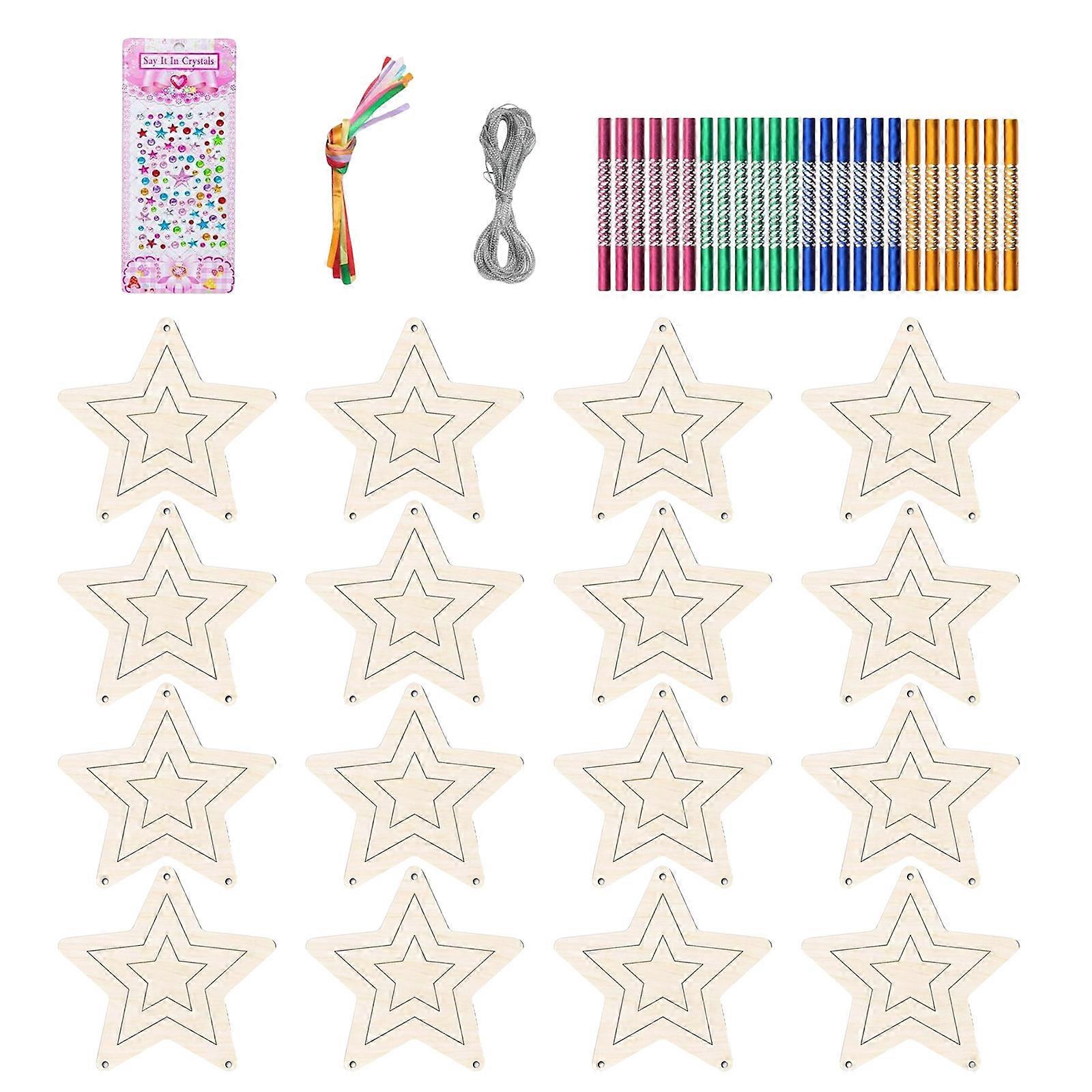 Star Shape Wind Chime Craft Project Making Kits For Classroom Student Activity Fun Birthday Party Gathering Crafting Toy Multicolor