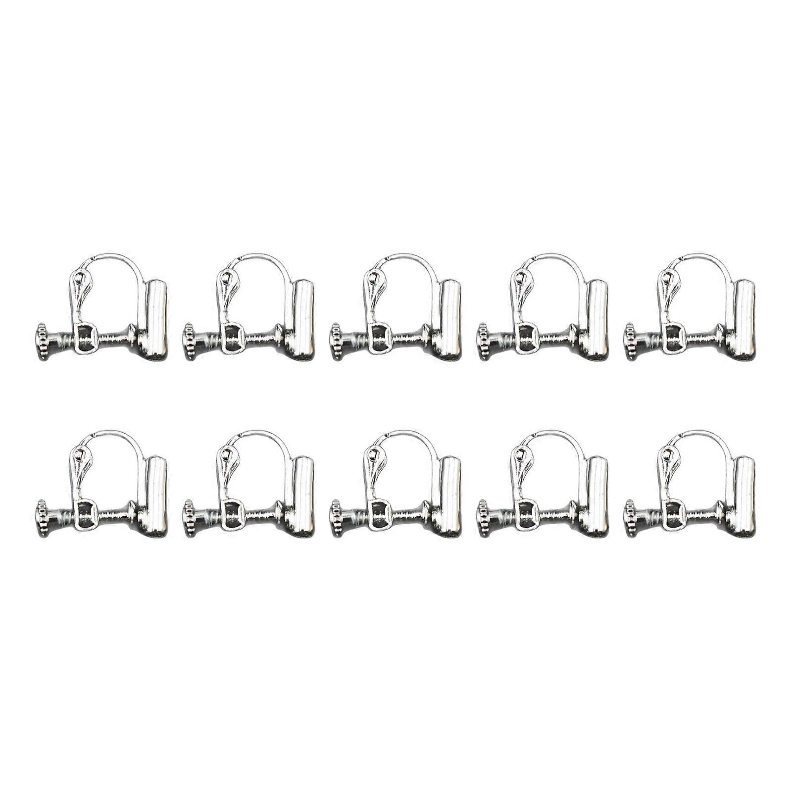 Interchangeable U Shaped Screw Ear Clip Adapter for Multiple Styles Earrings and Craft Projects  Silver