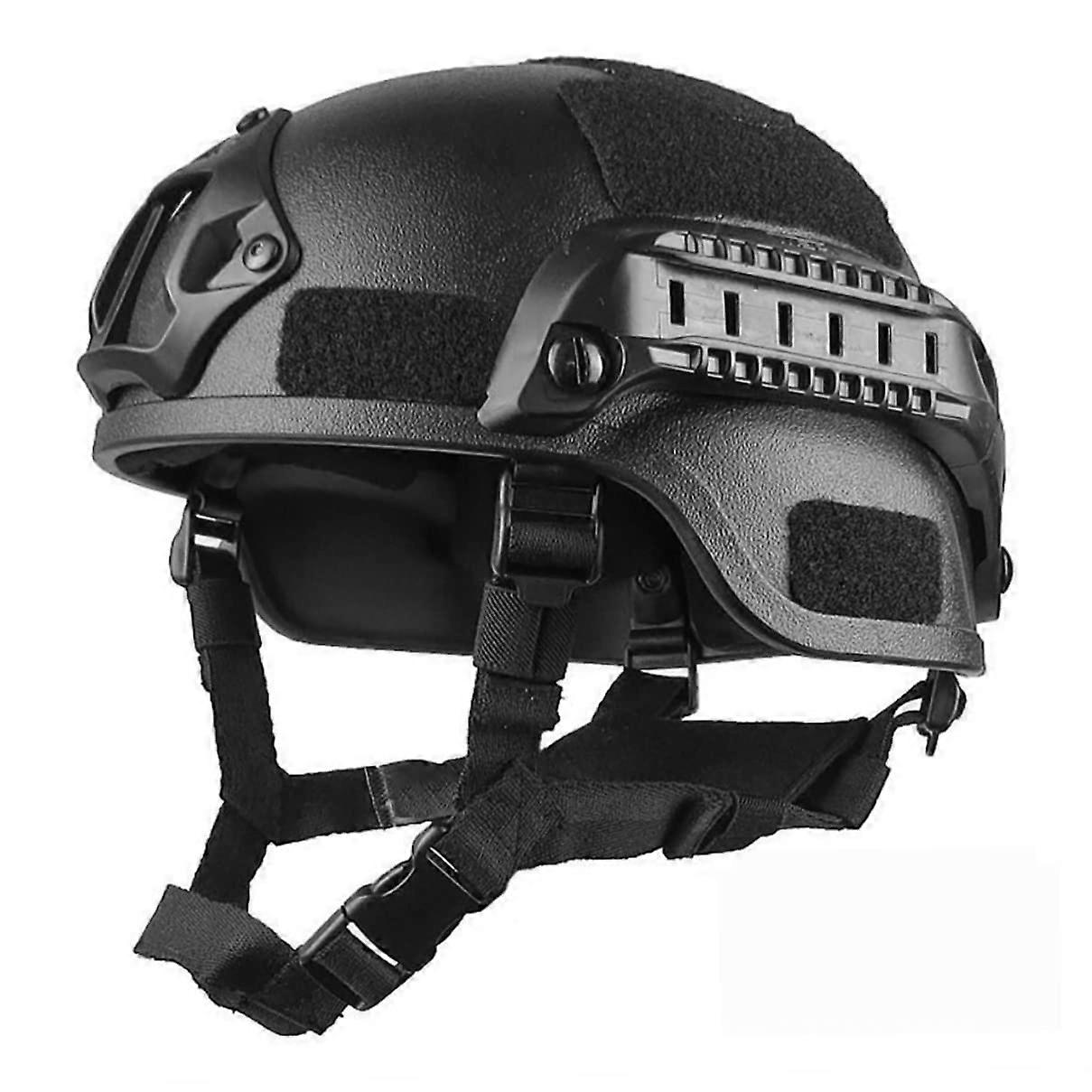 Airsoft Helmet Universal Size Black Adjustable Side Rail NVG Mount Paintball Hunting Protective Helmet