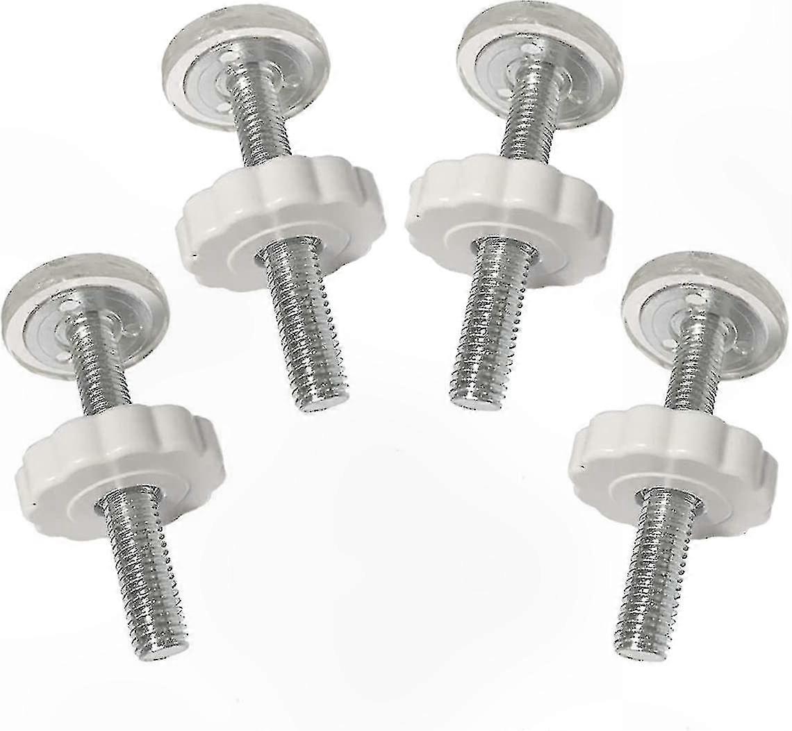 4-Pack Threaded Spindle Rods for Baby Gates with Screw Bolts Accessory Kit