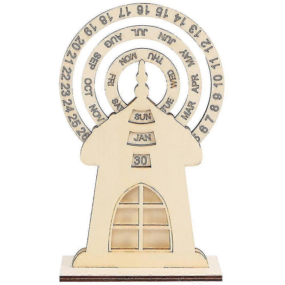Wooden Advent Calendar Ferris Wheel Shape Desktop Ornament Turntabl...