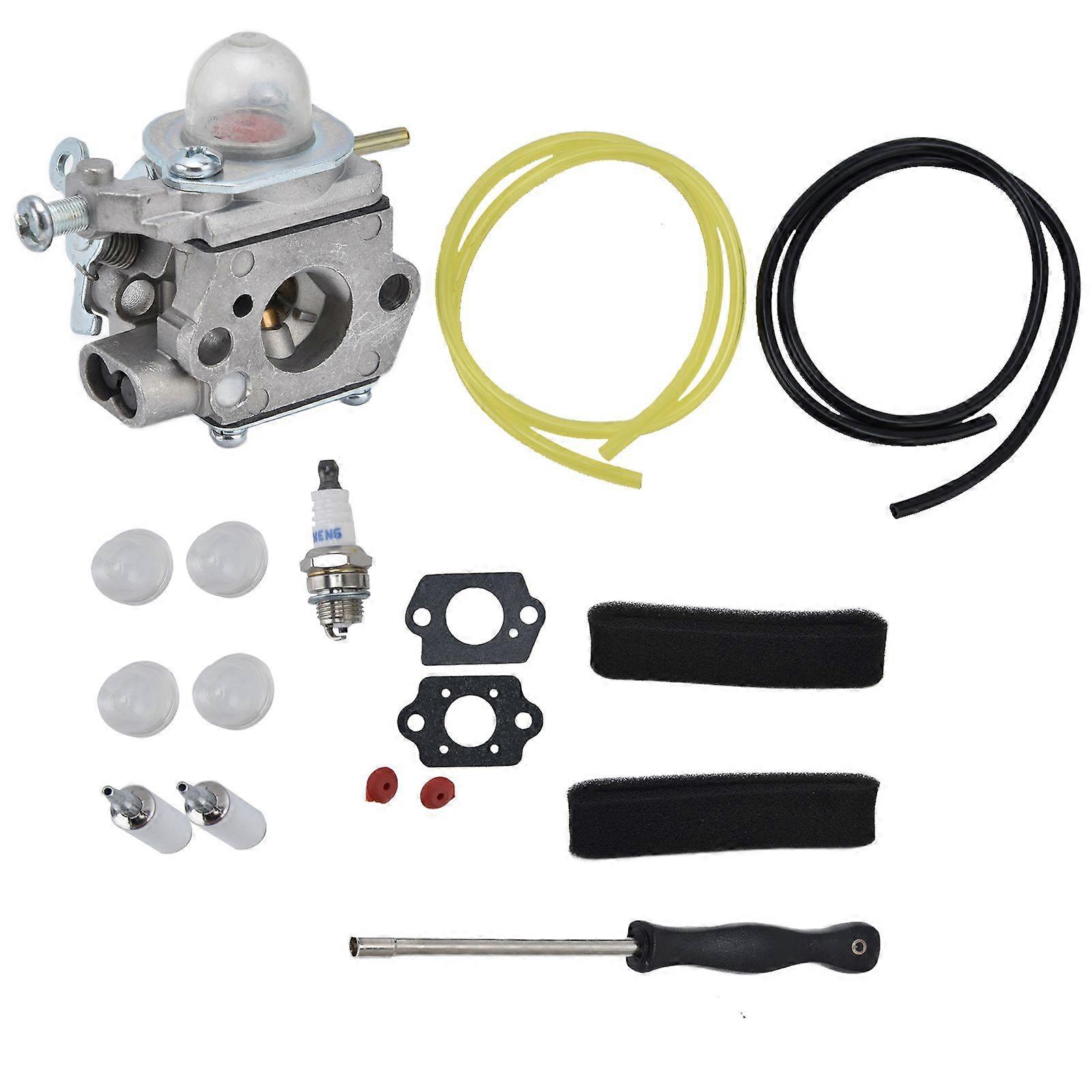 753-06190 Carburetor with Fuel Filter Air Filter Primer Bulb Kit for Troybilt TB22EC TB32EC TB80EC TB22 TB21EC