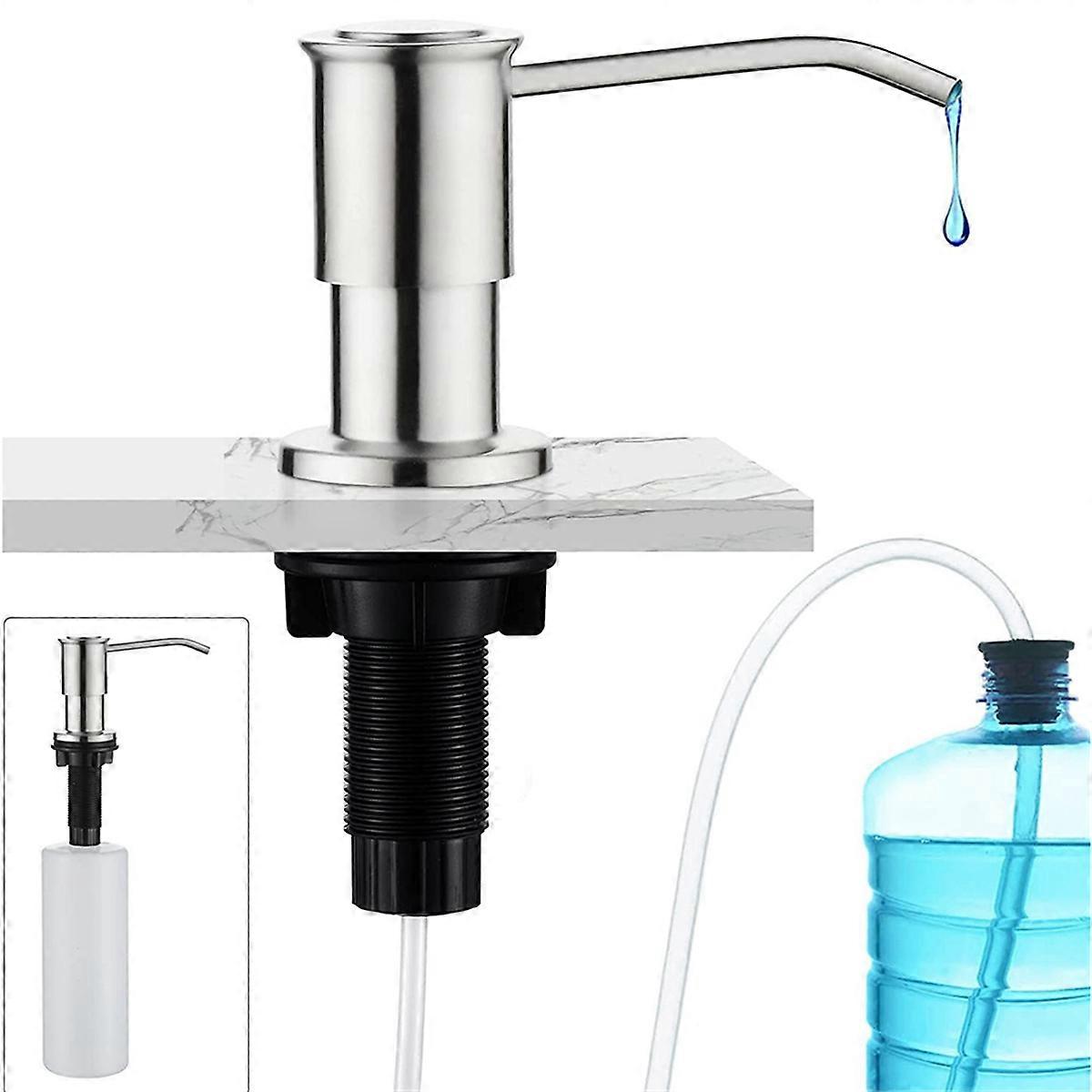 Kitchen Soap Dispenser Chrome Countertop Soap Dispenser for Kitchen Sink, Built in Sink Soap Dispen