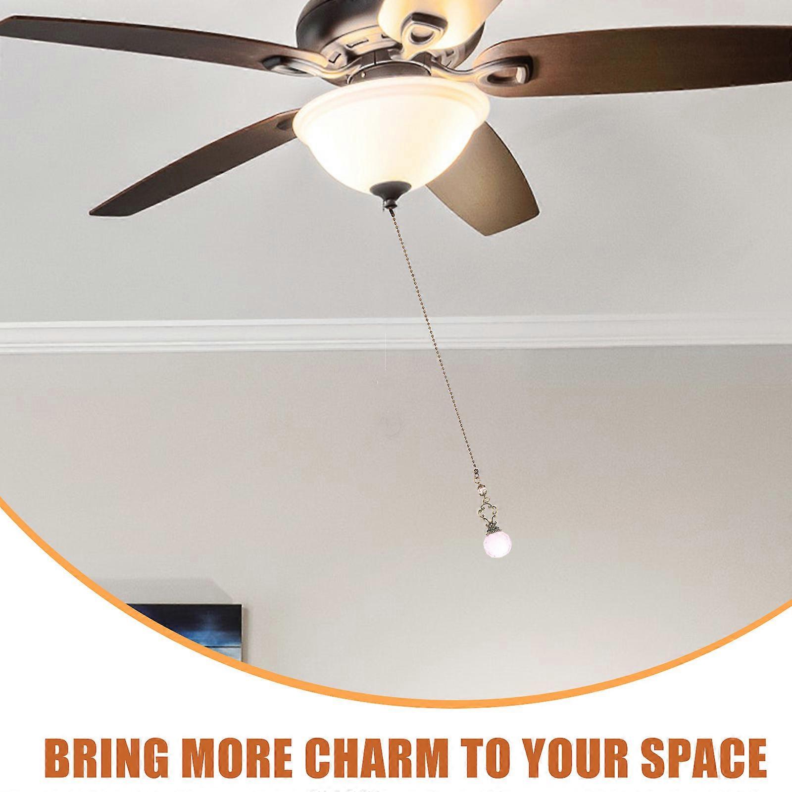 Extension Chain For Ceiling Fan 2Pcs Round Shape Suitable For Blinds And Homeowners With Replacement Function In Pink Color