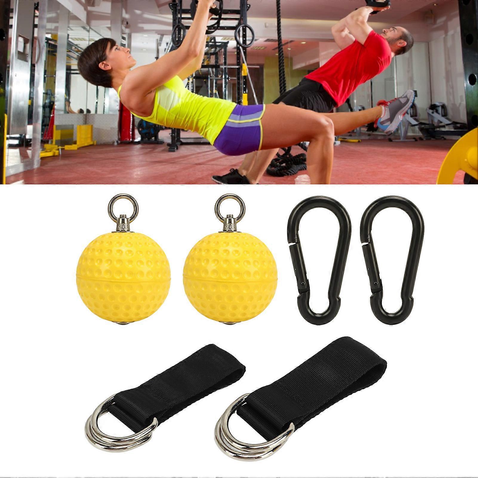 Pull Up Ball Grip 9.7cm Multi-Functional Climbing Handles with Straps