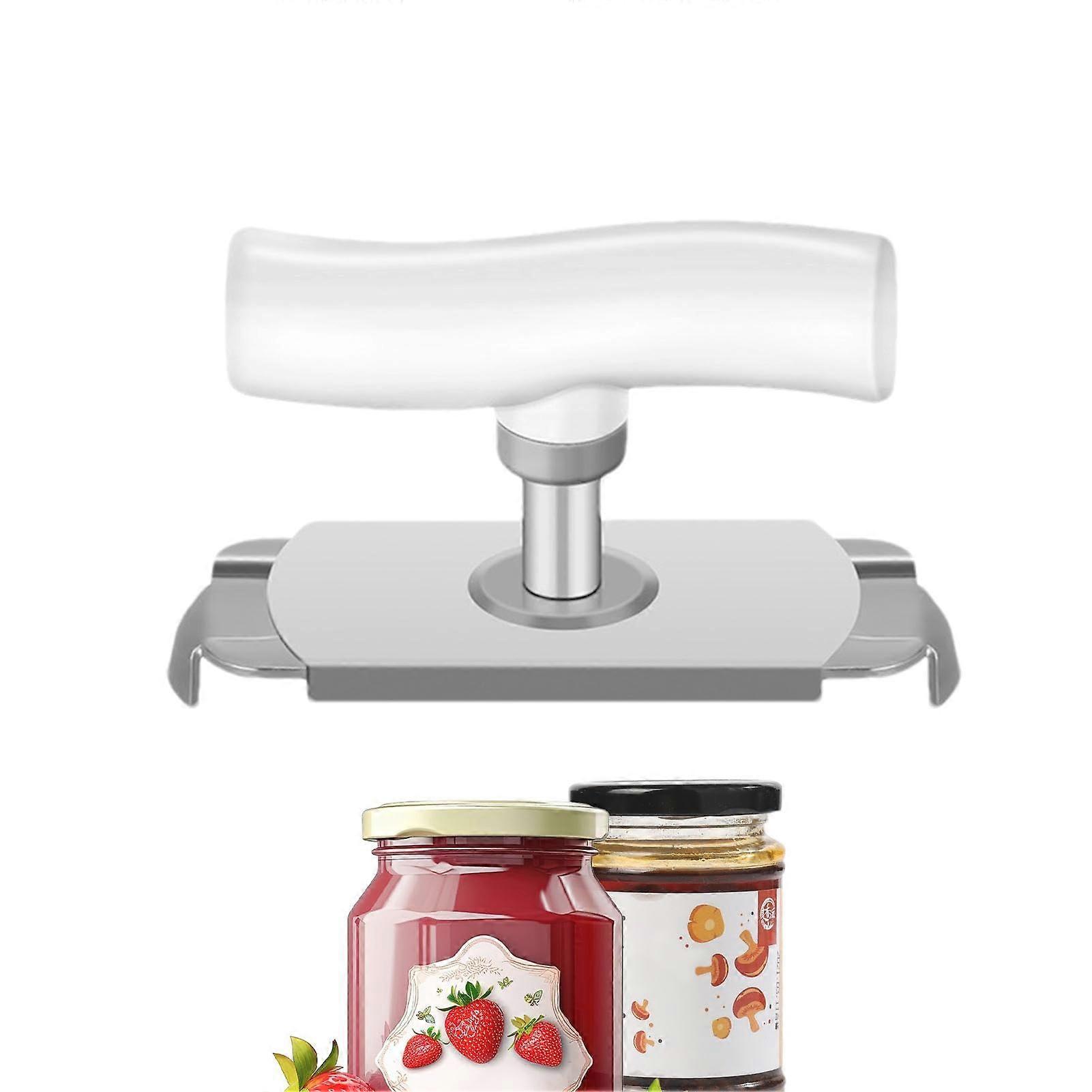 Adjustable Jar Opener White Glass Gripper Fixed Lid Opener For Weak Hands TimeSaving Multifunctional Kitchen Accessory