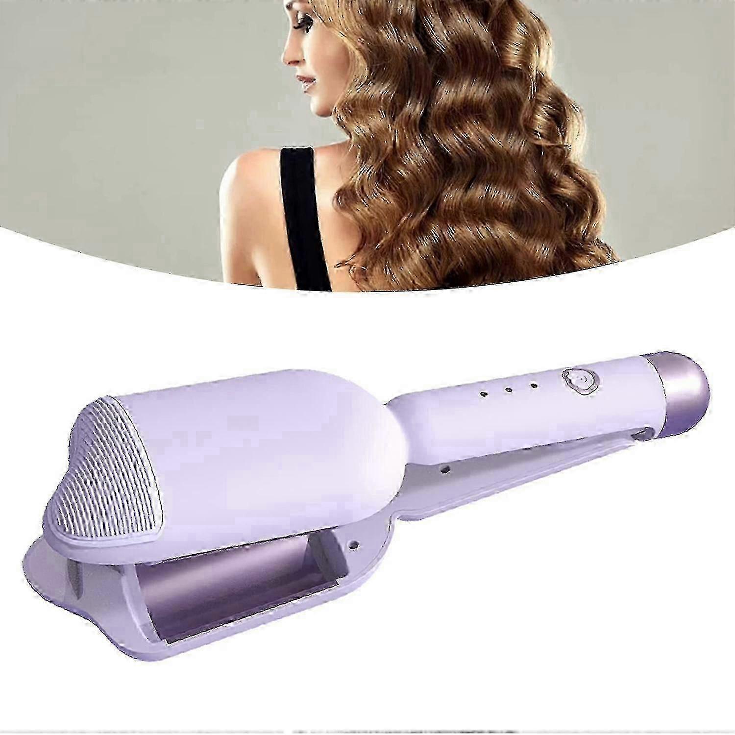 36mm Wavy Hair Curlers Curling Iron Wave Volumizing Lasting Styling Tools Pink