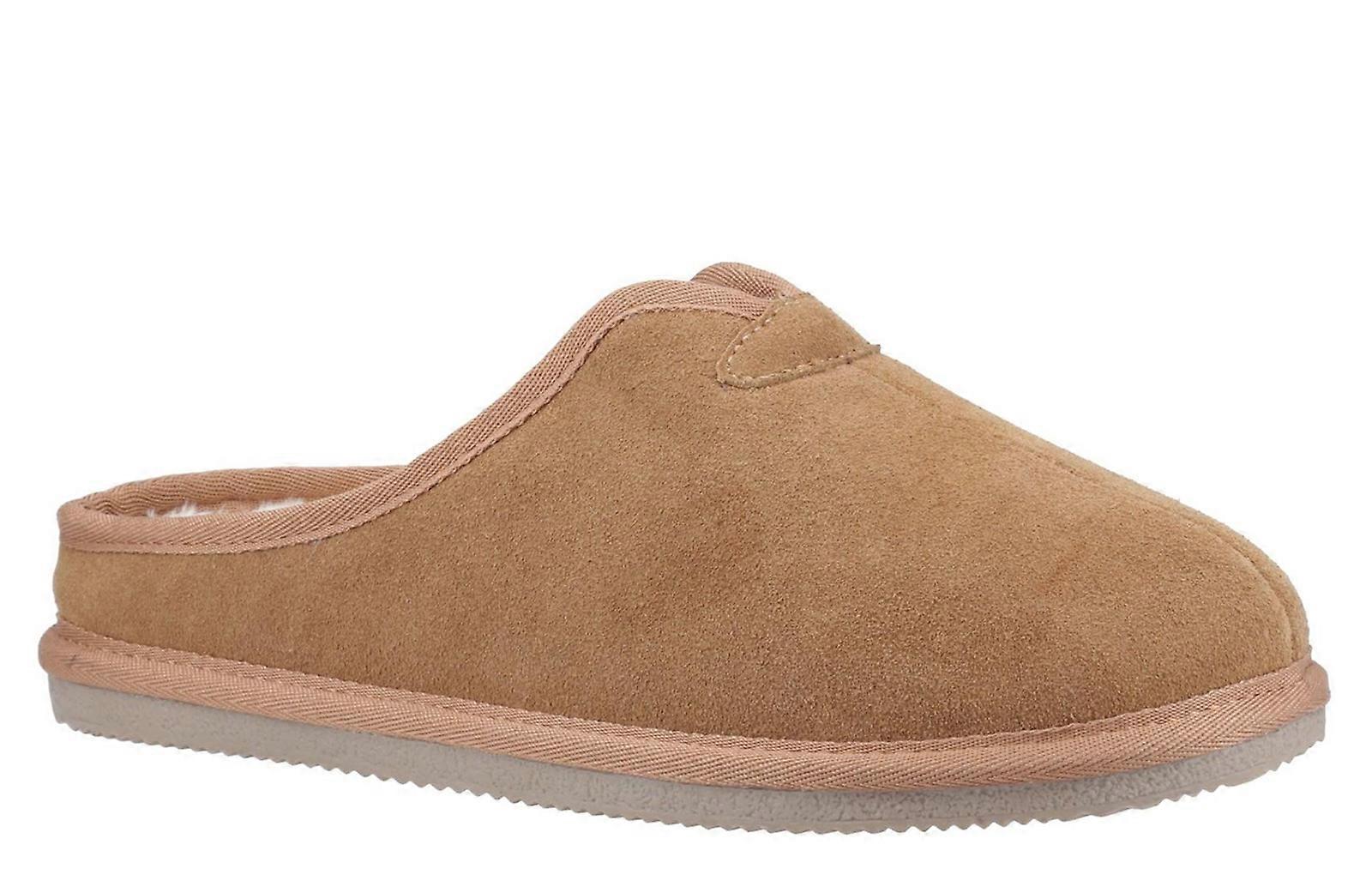 Hush Puppies Conrad Suede Memory Foam Slippers Tan