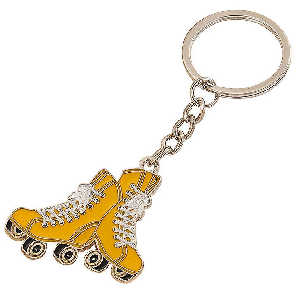 Roller Skates Key Rings Creative Keychain for Decor 2Pcs Metal Pendant